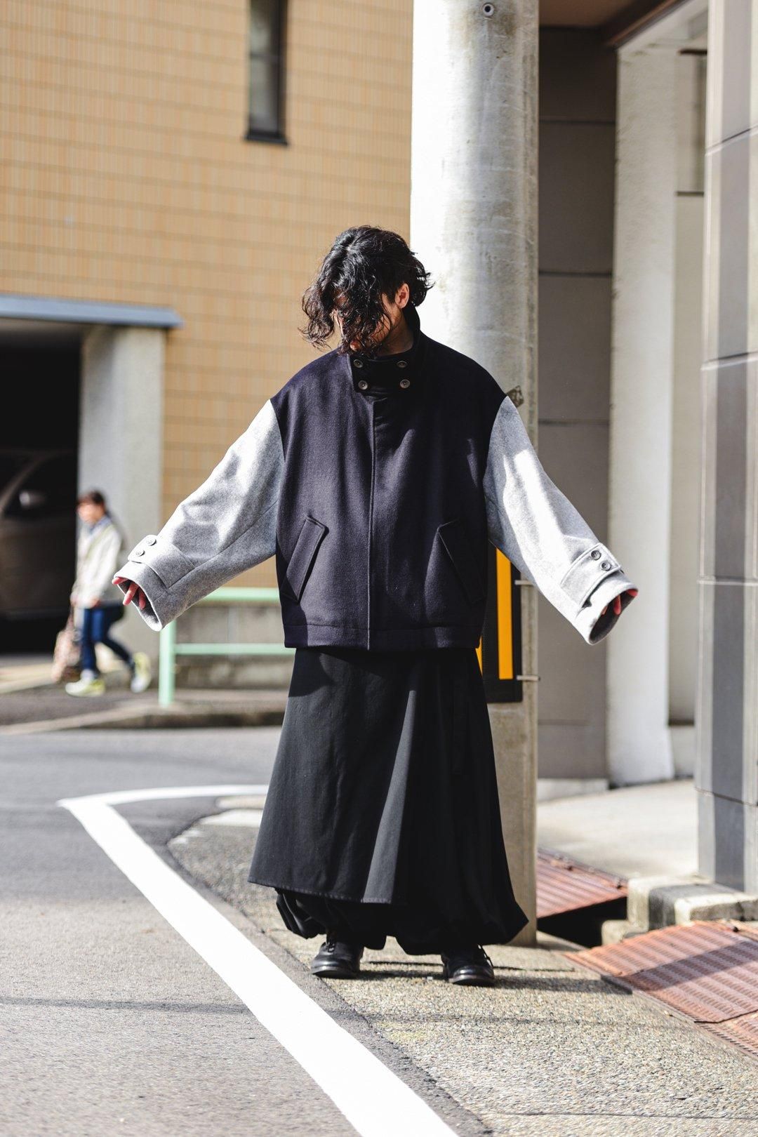 Wool Beaver High-Neck Blouson