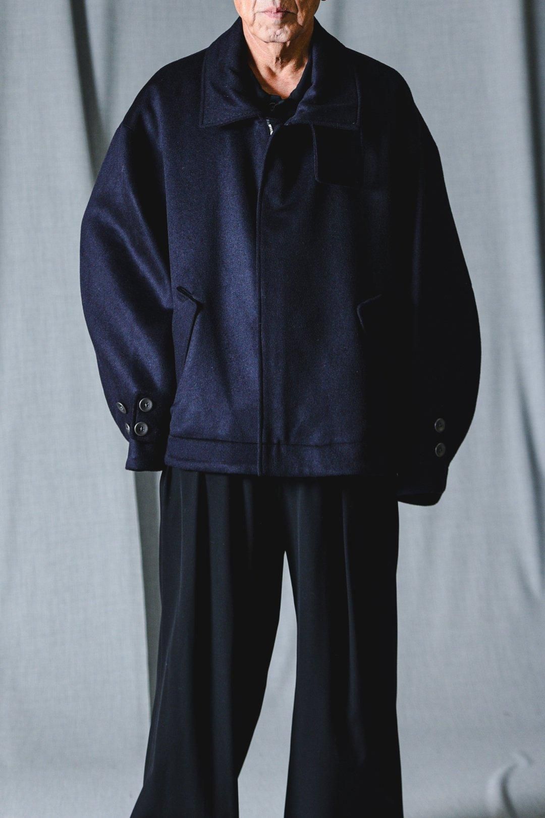 Wool Beaver High-Neck Blouson