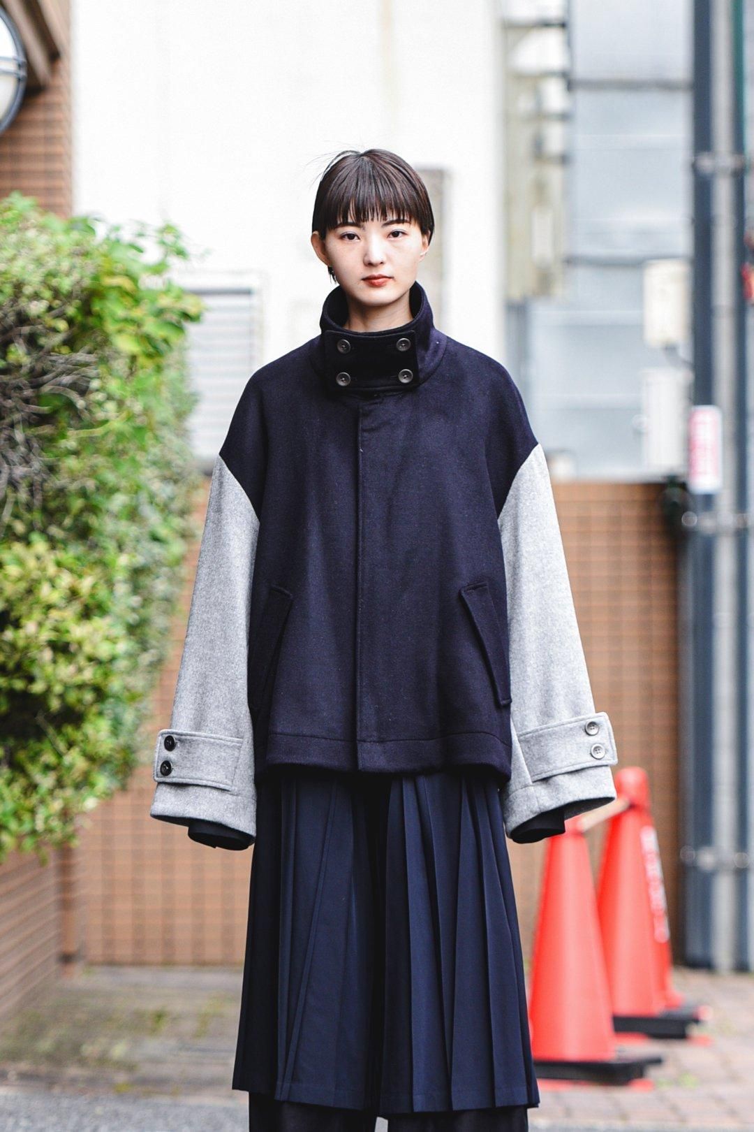 Wool Beaver High-Neck Blouson