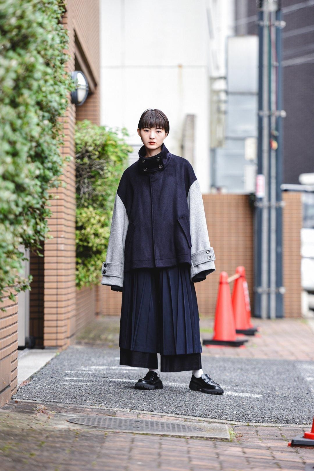 Wool Beaver High-Neck Blouson