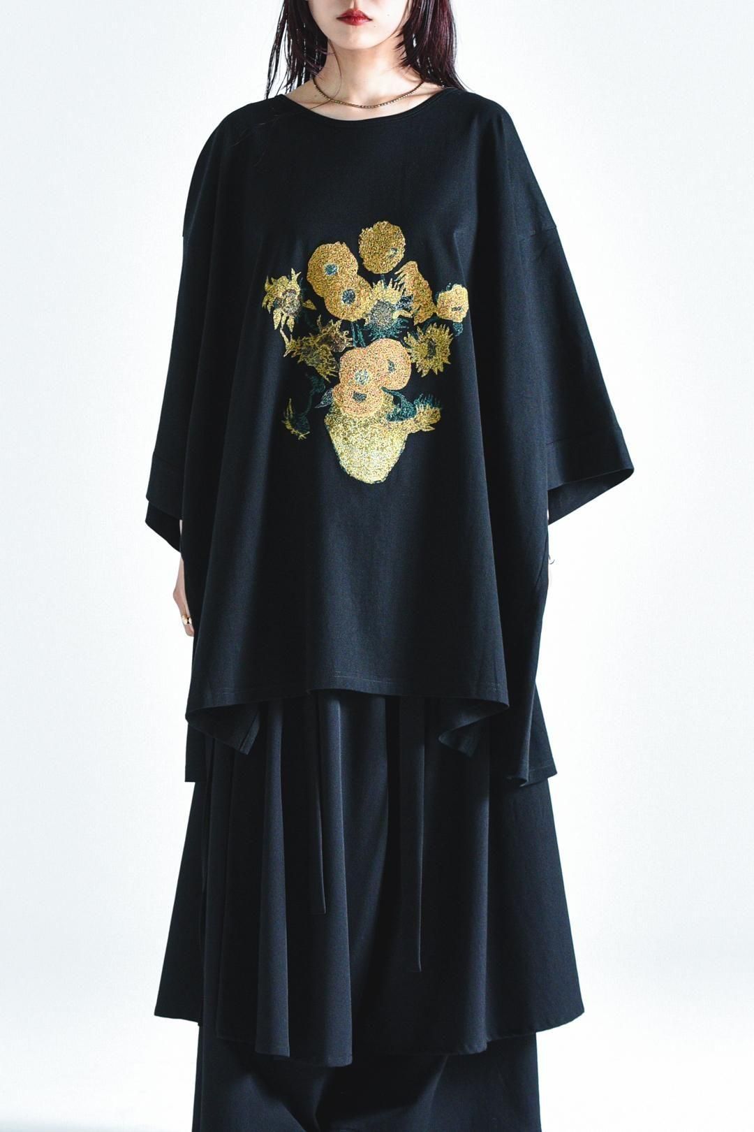 Giza Cotton Classic Big-T himawari black