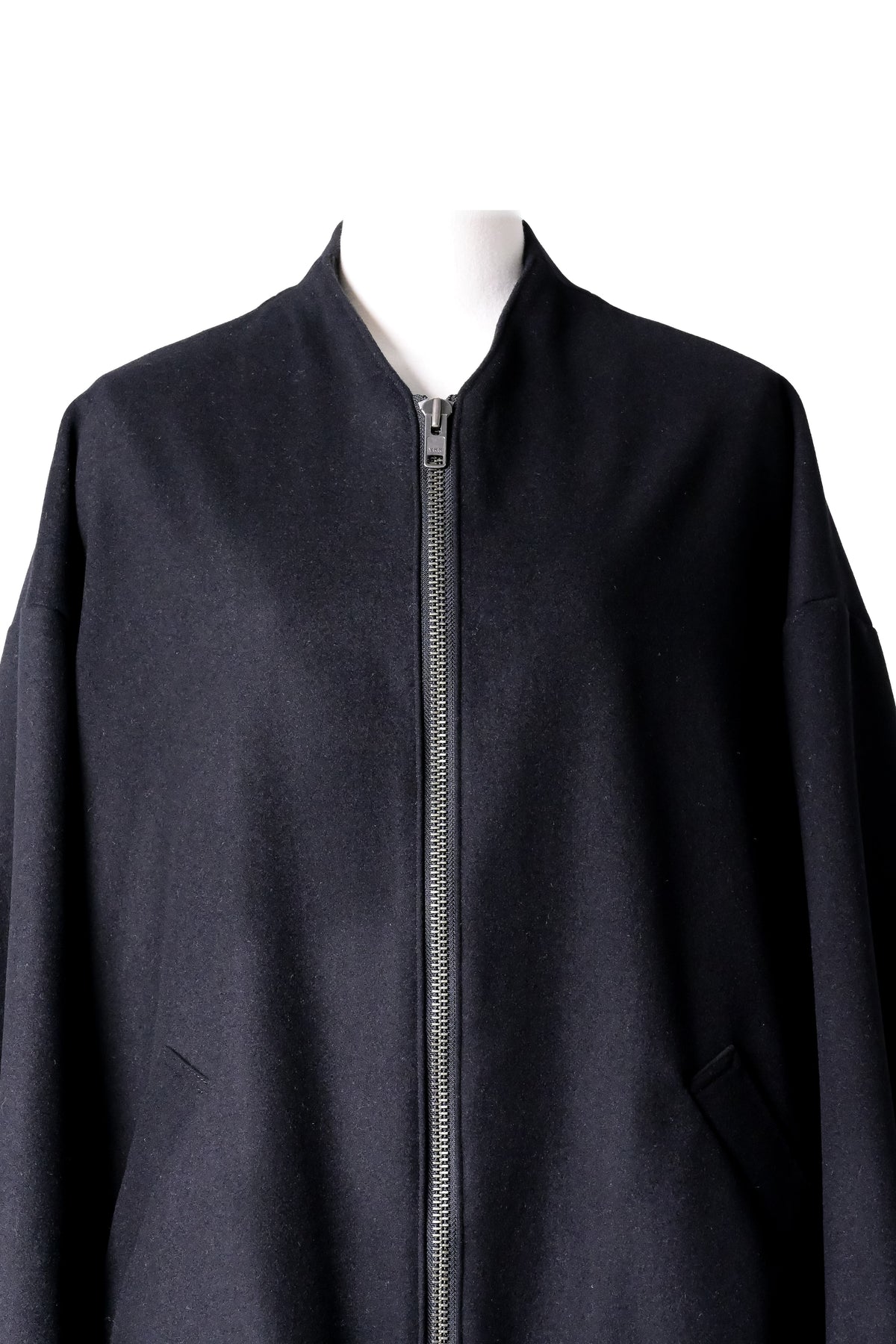 Super100's "尾州" Melton Oversized Zip Blouson