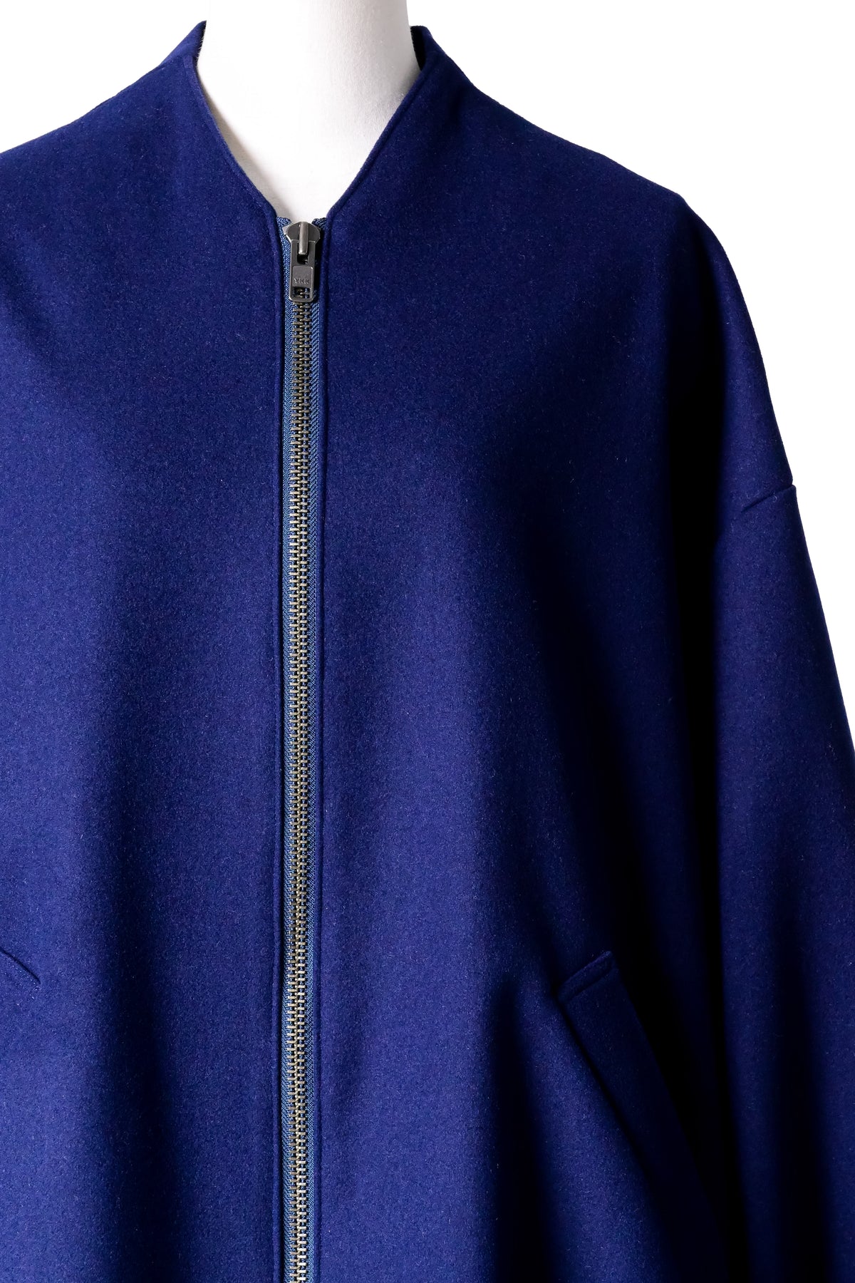 Super100's "Bishu" Melton Oversized Zip Bloson