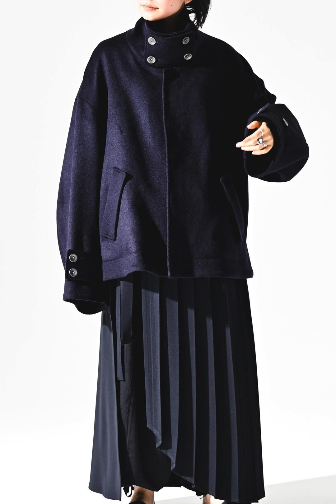 Wool Beaver High-Neck Blouson