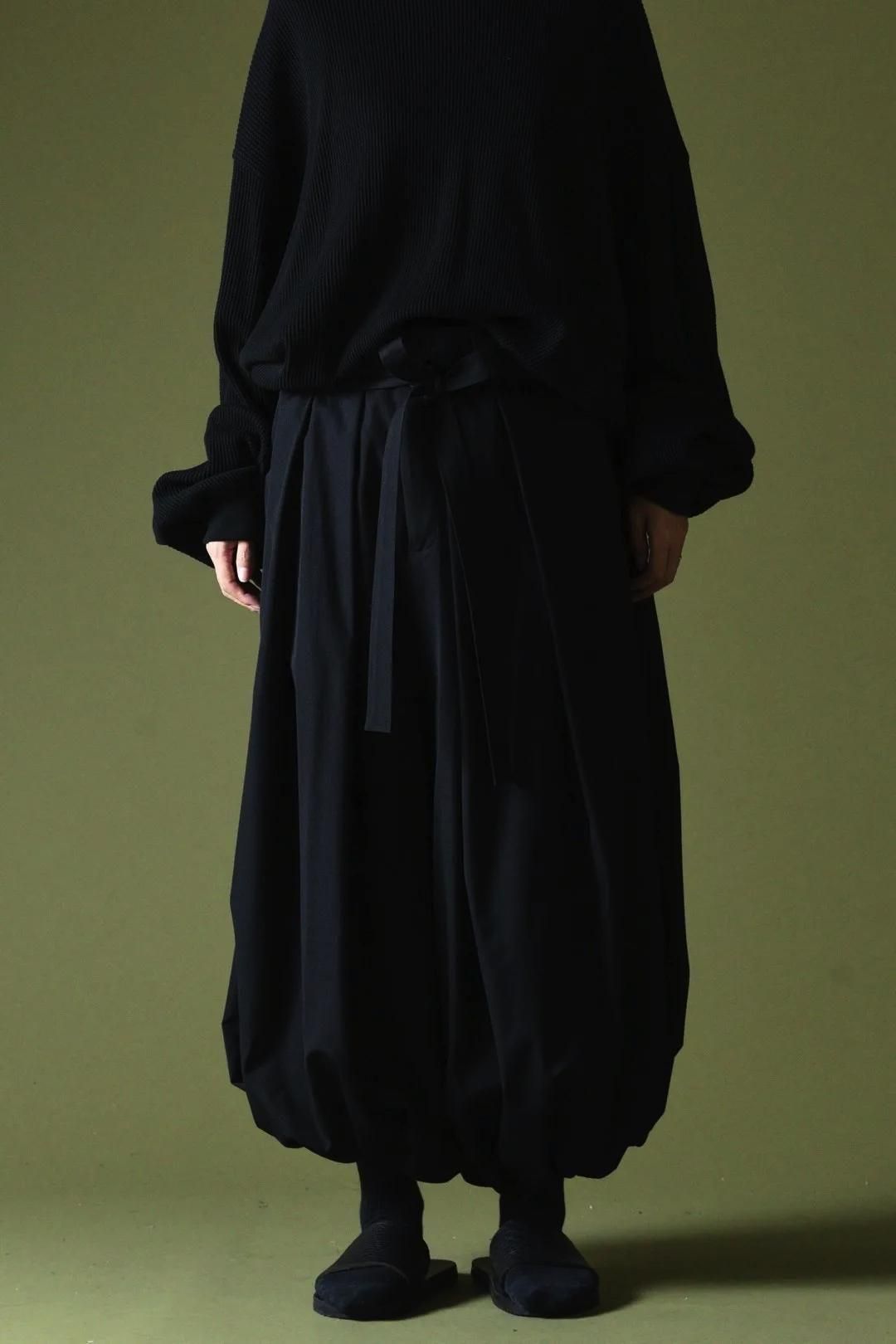 Wool Gabardine KIMONO Balloon Pants