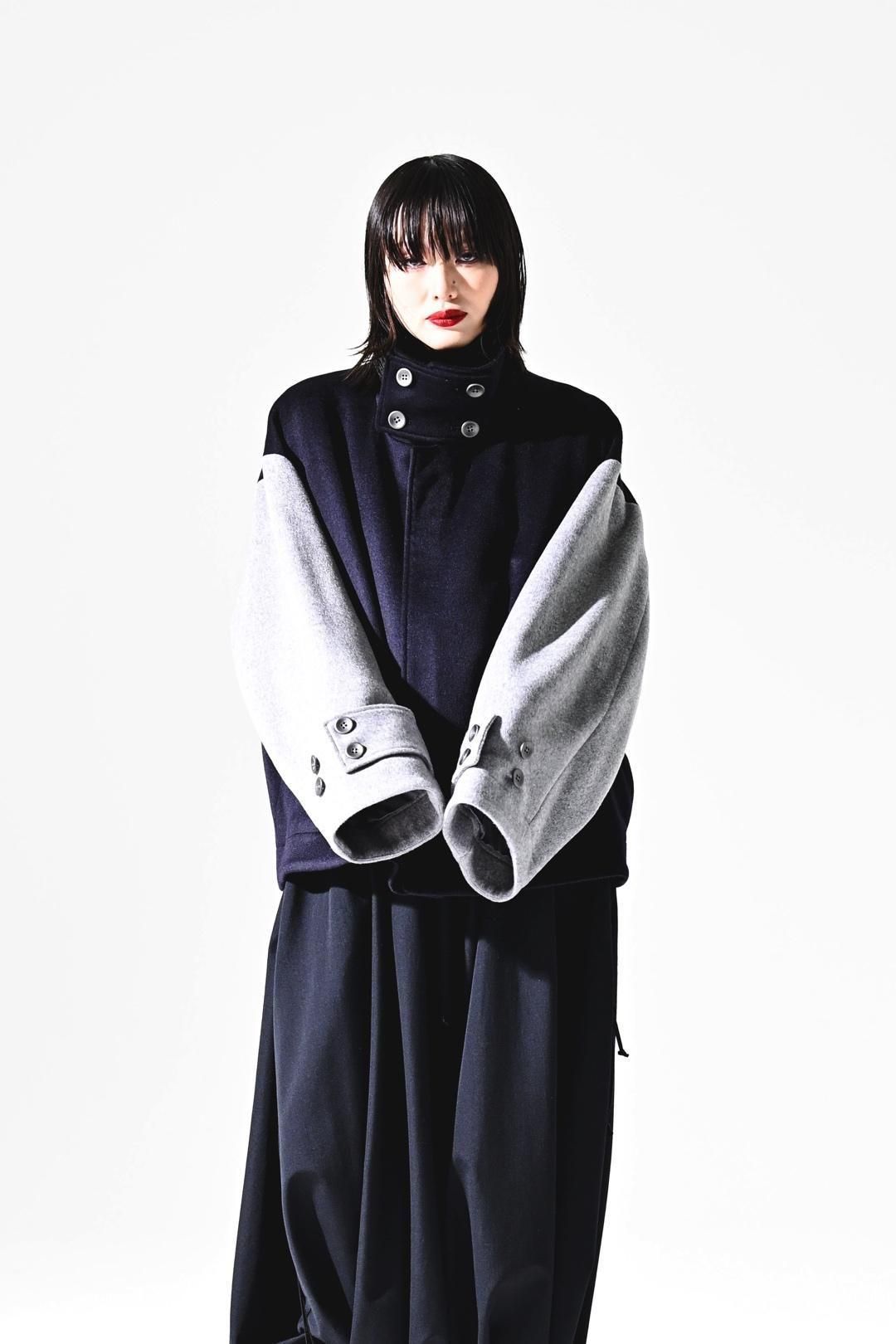 Wool Beaver High-Neck Blouson