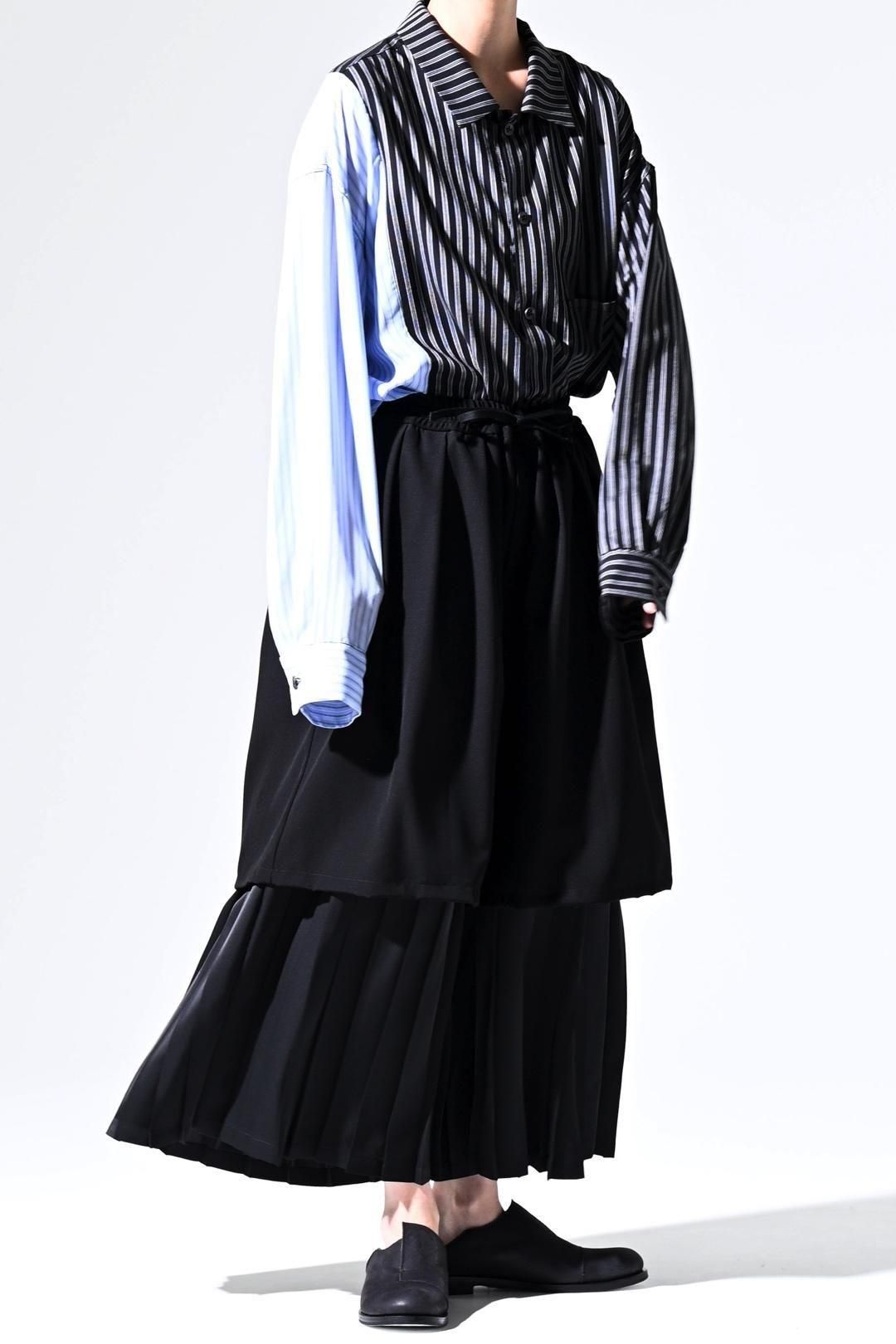 Pleats Layered Tier Pants