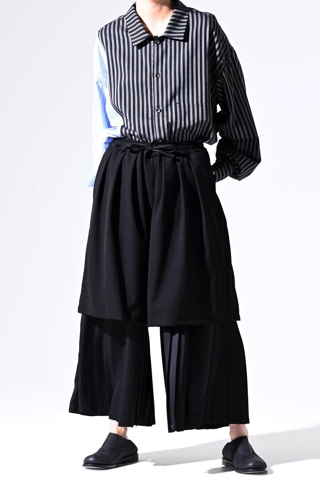 Pleats Layered Tier Pants