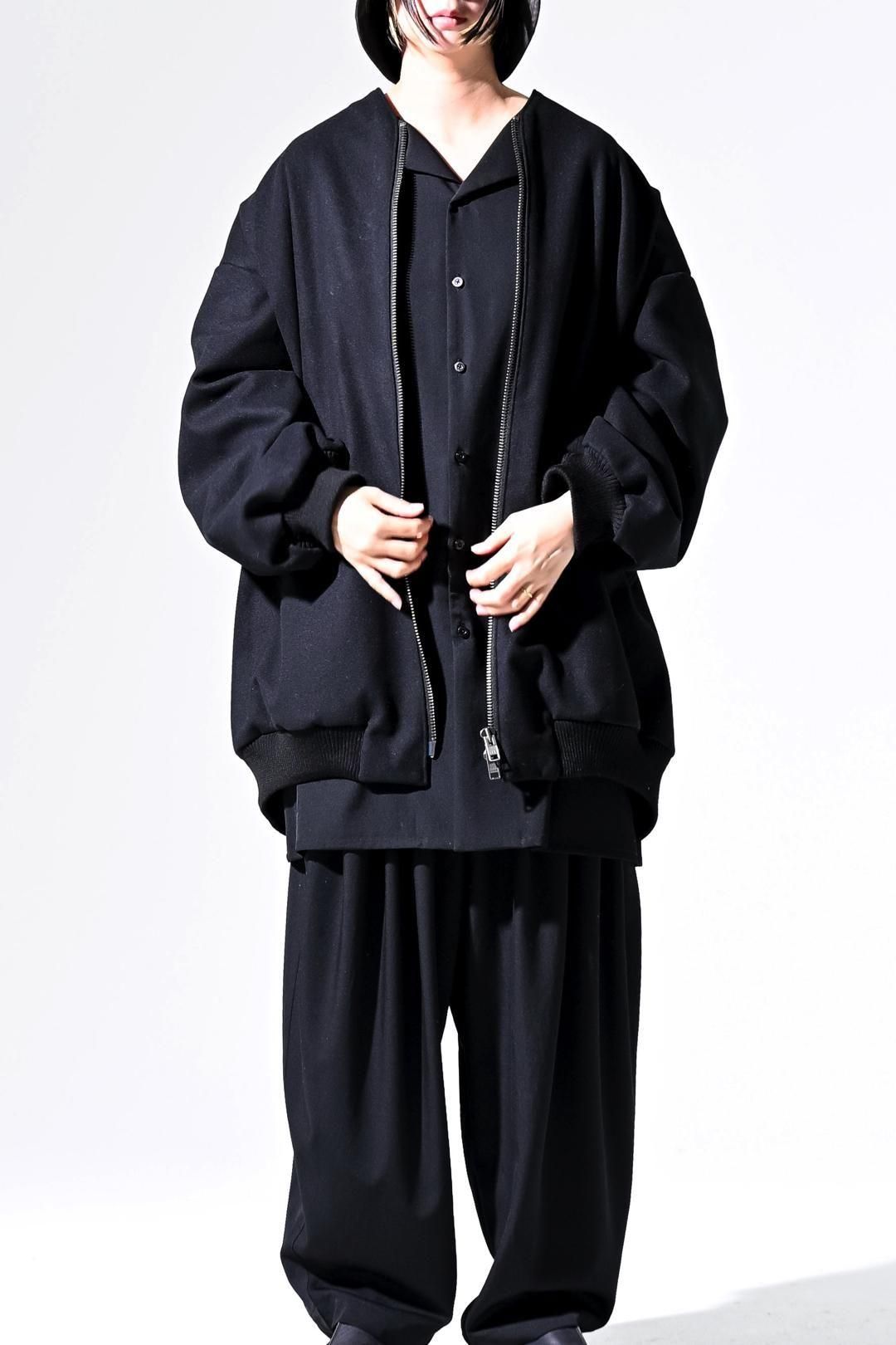 Super100's "尾州" Melton Oversized Zip Blouson