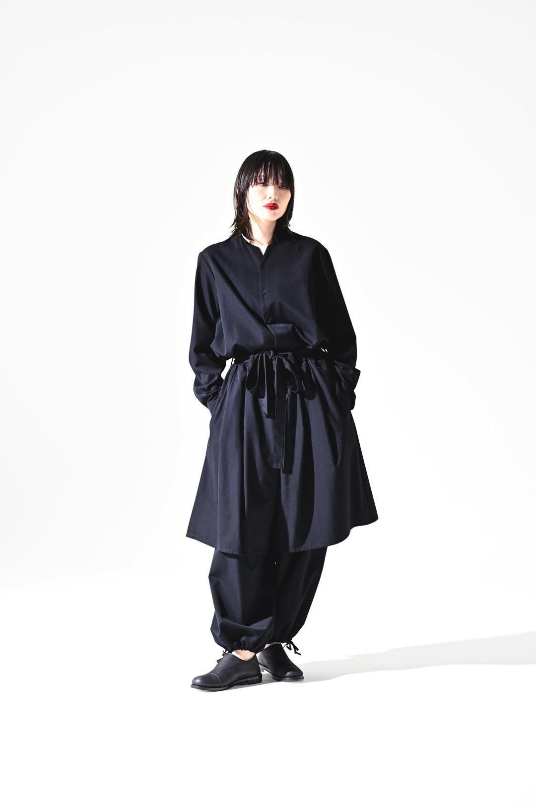 Wool Gabardine Double Layered Pants