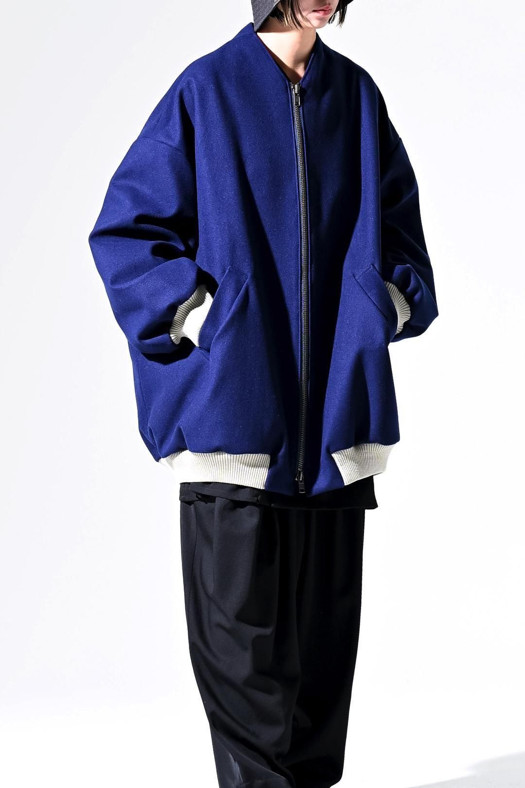 Super100's "尾州" Melton Oversized Zip Blouson
