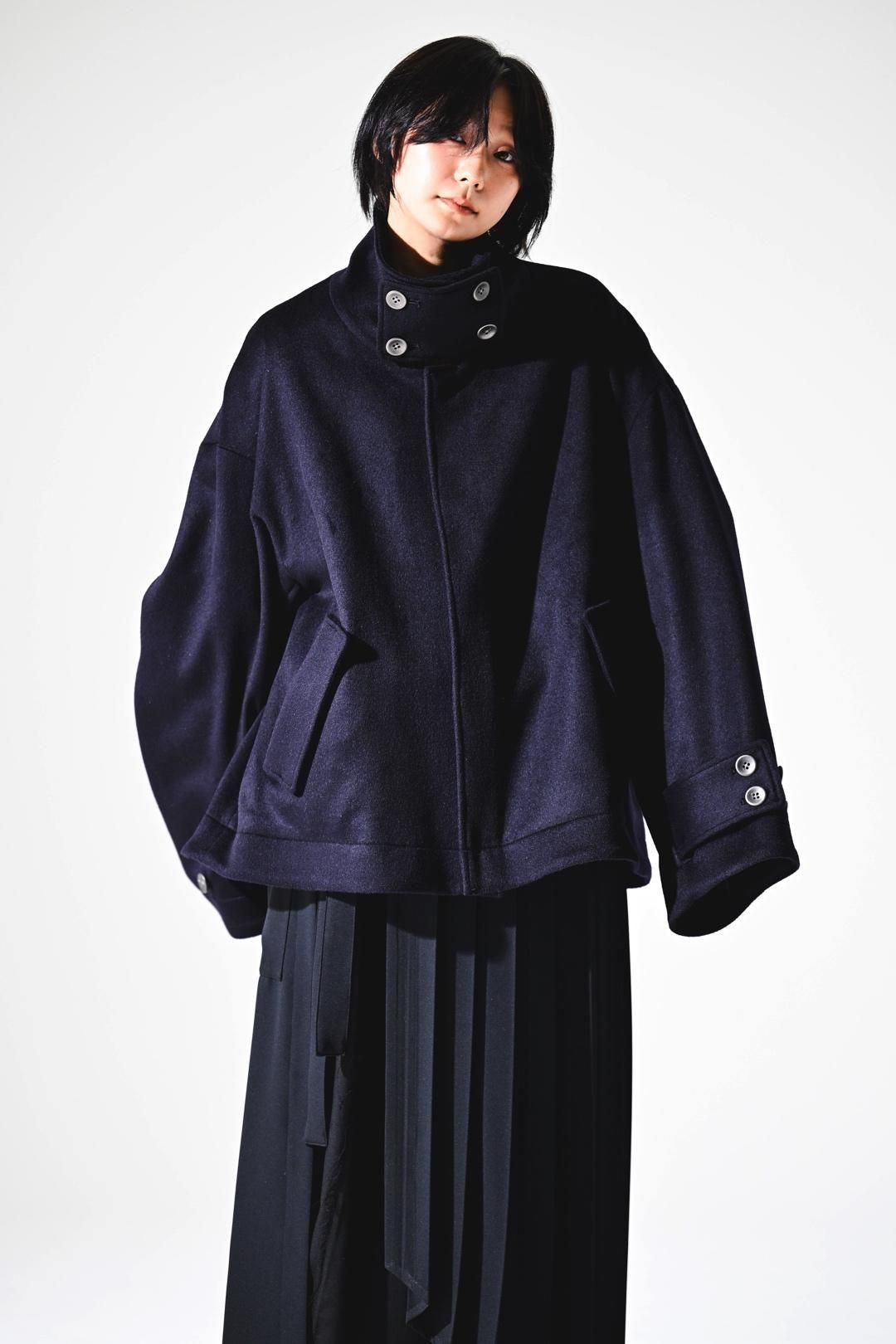 Wool Beaver High-Neck Blouson