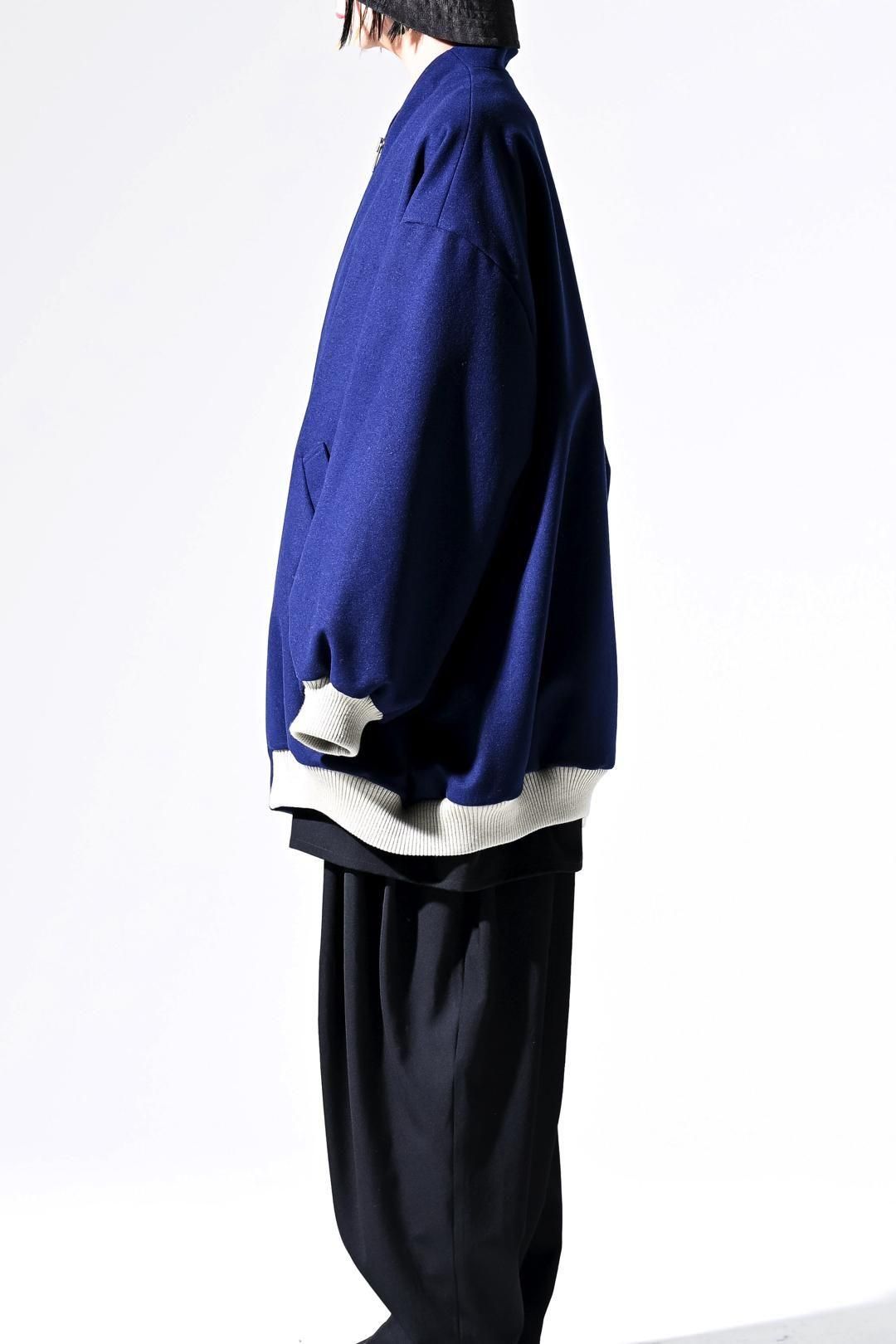 Super100's "尾州" Melton Oversized Zip Blouson