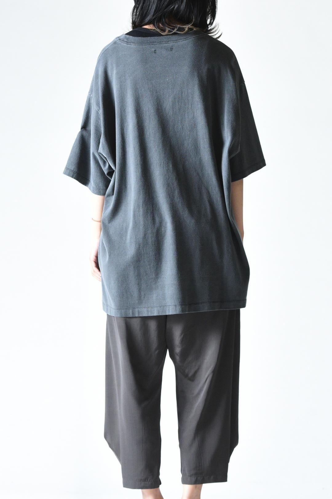 Garment-Dyed Zigzag Sewing Cloud Big-T