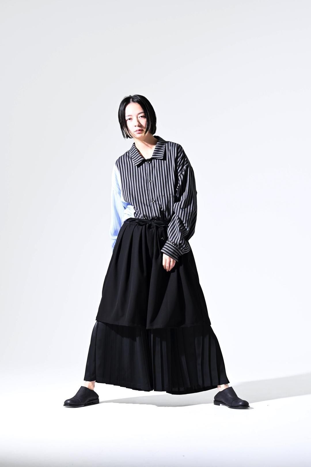 Pleats Layered Tier Pants