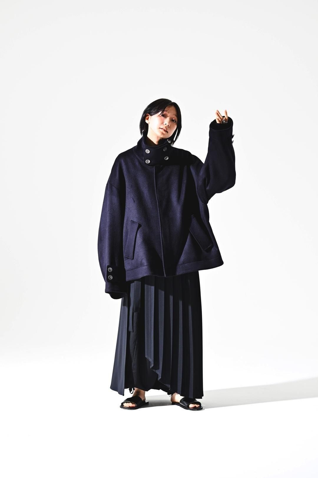 Wool Beaver High-Neck Blouson