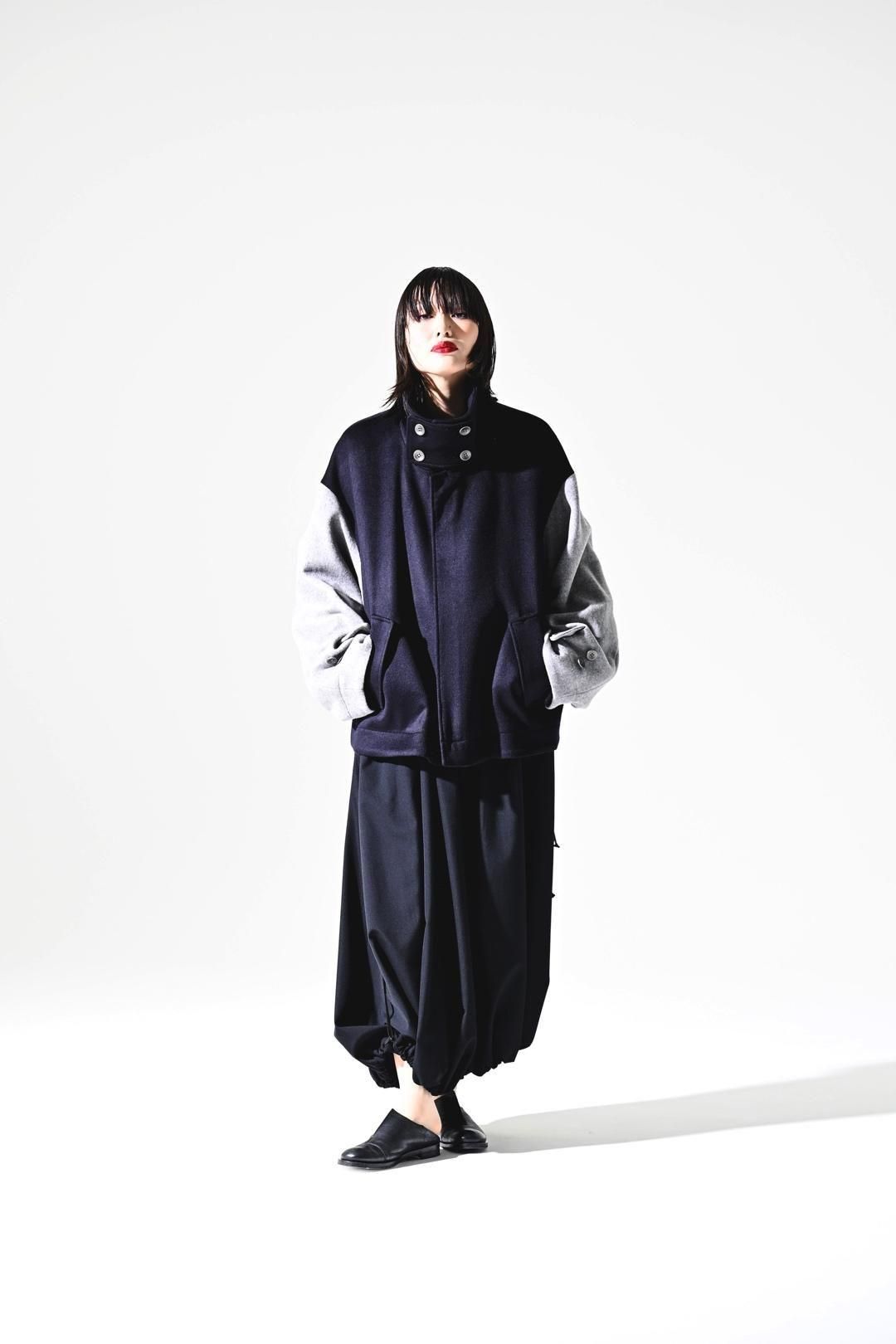 Wool Beaver High-Neck Blouson