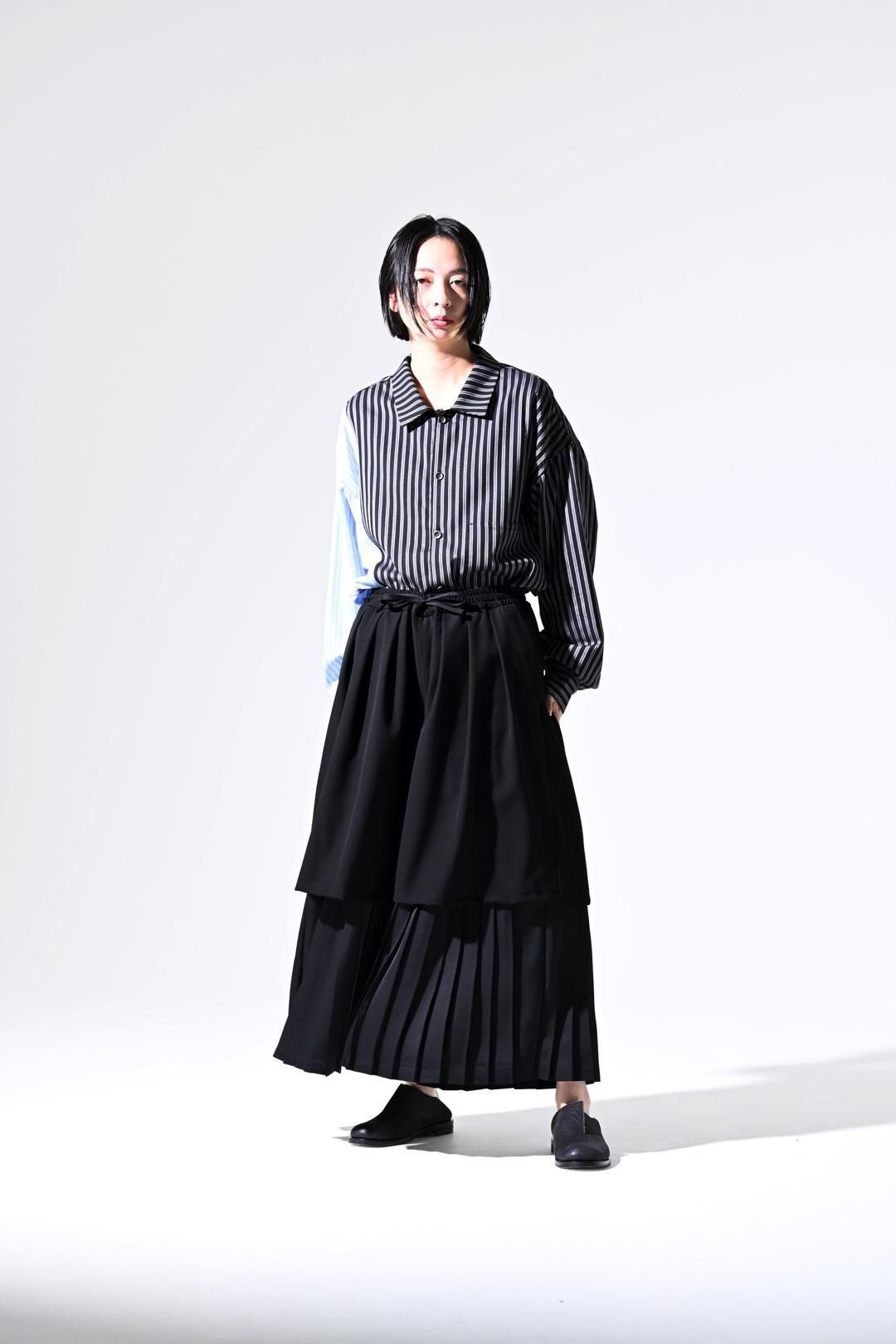 Pleats Layered Tier Pants