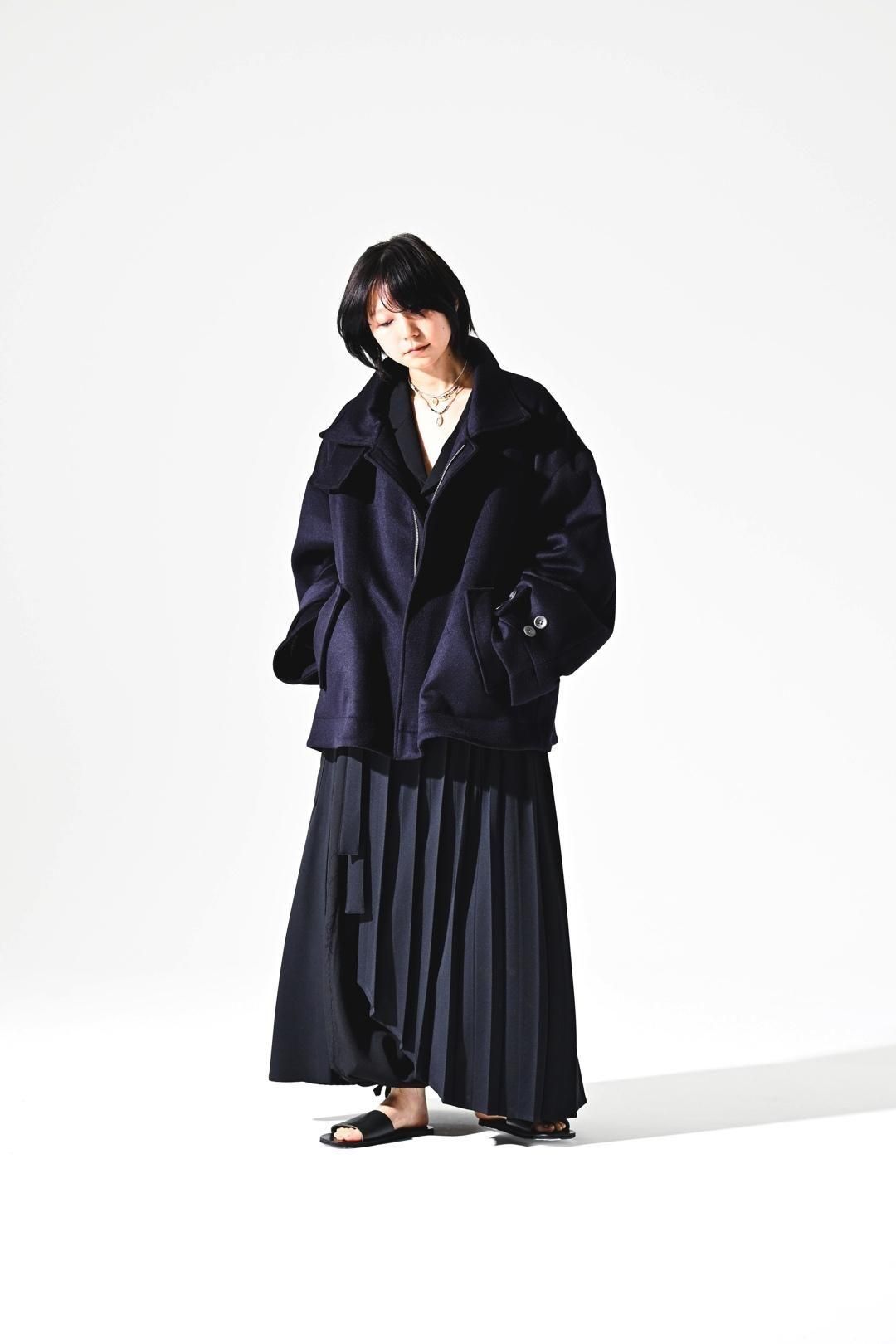 Wool Beaver High-Neck Blouson