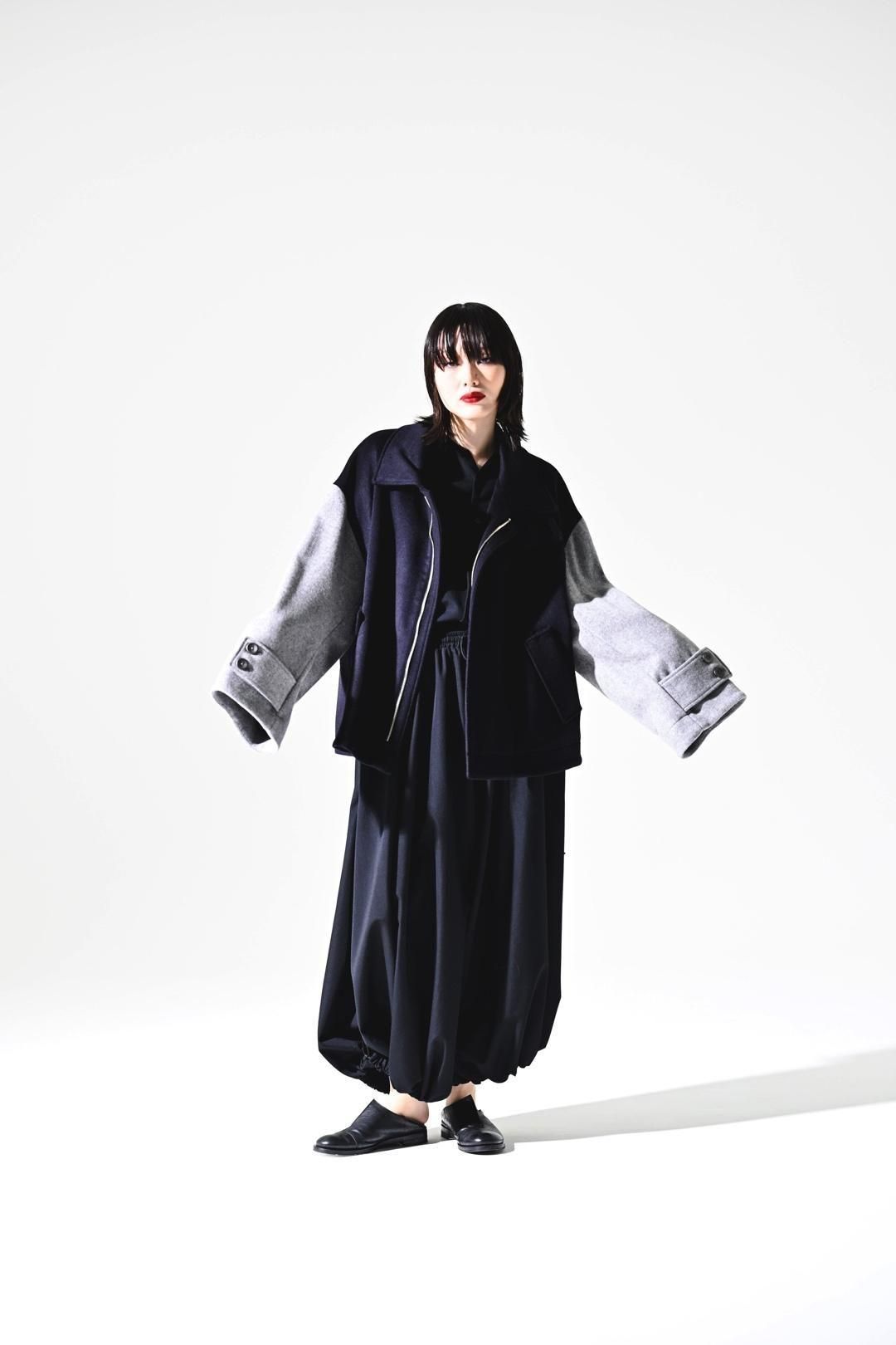 Wool Beaver High-Neck Blouson