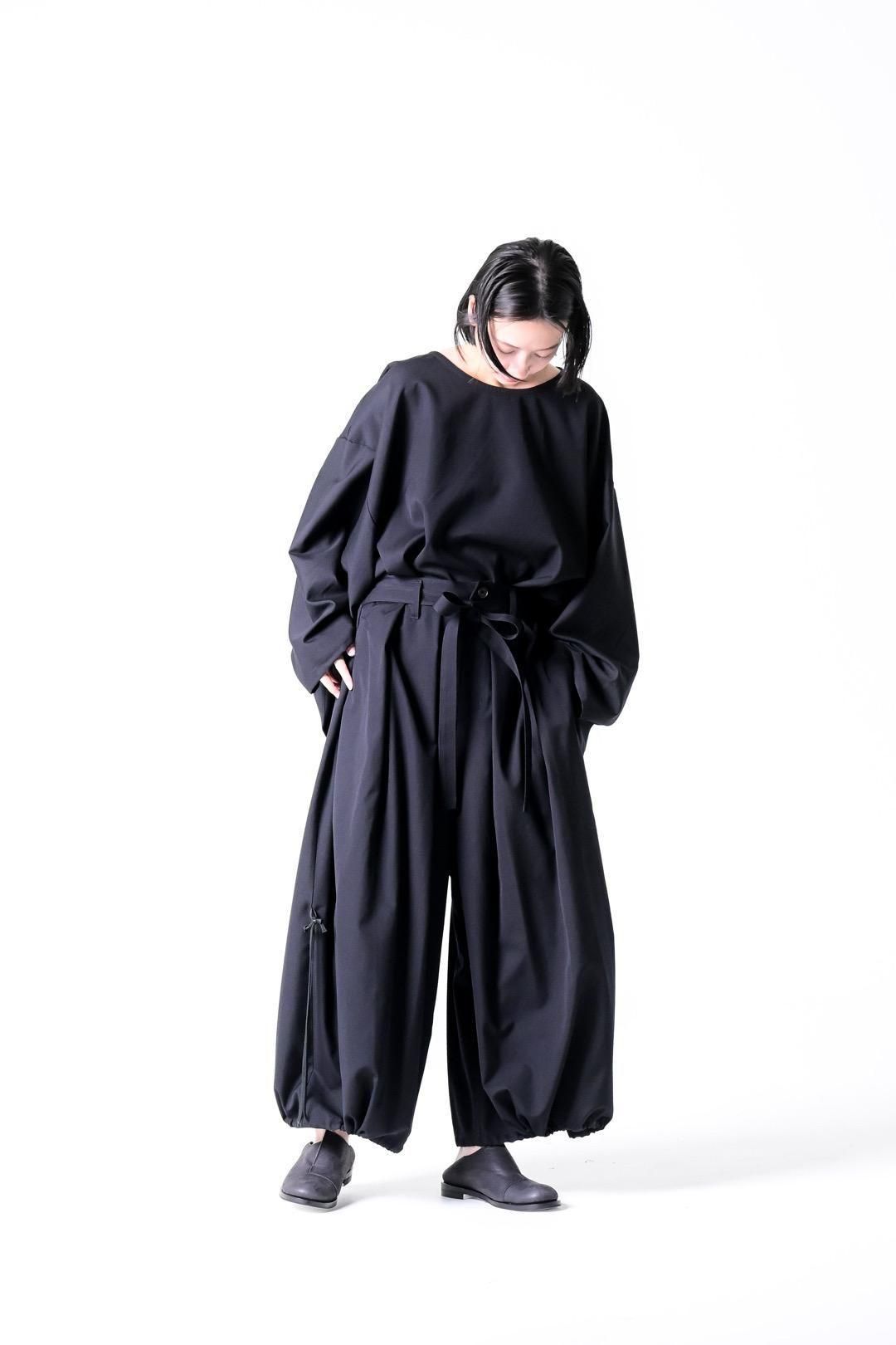 Wool Gabardine KIMONO Balloon Pants