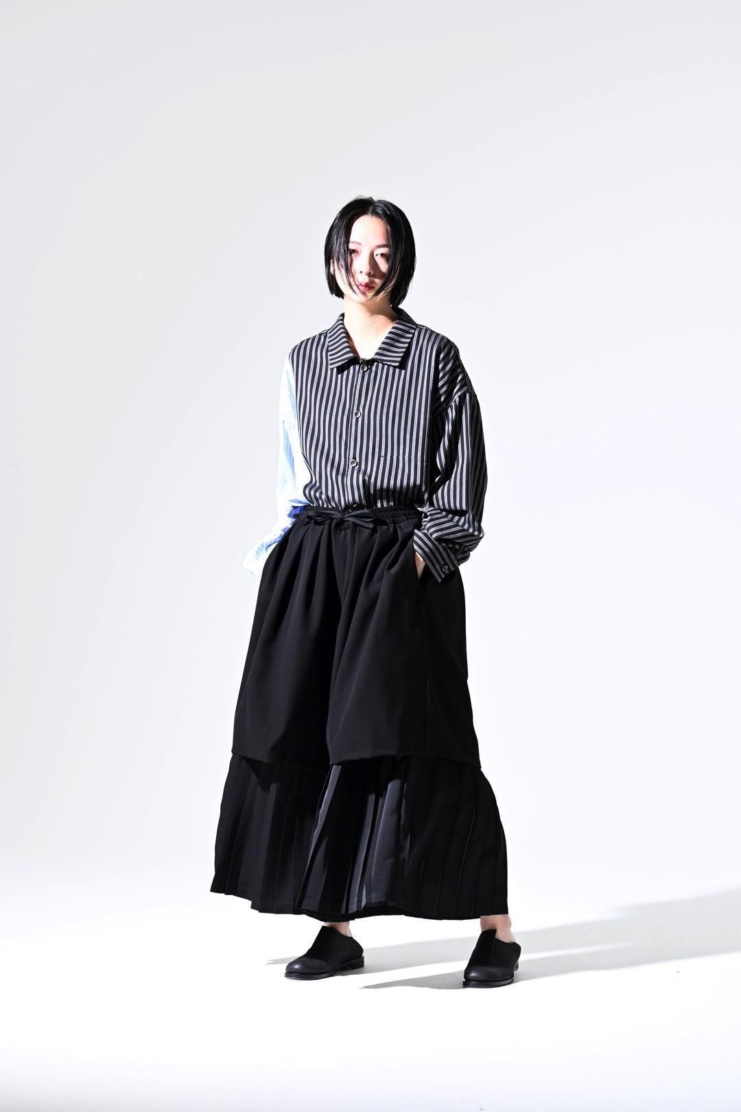 Pleats Layered Tier Pants