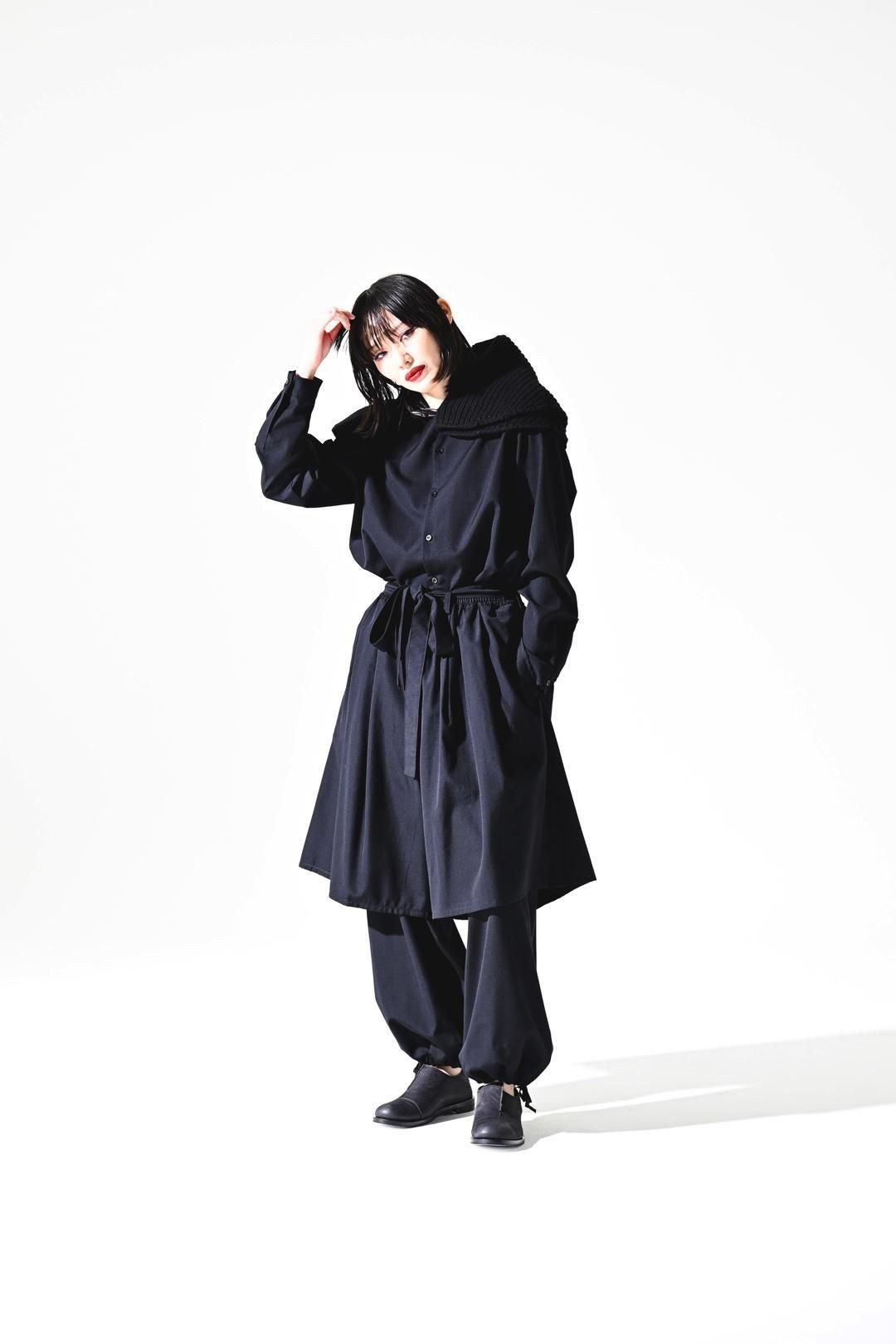 Wool Gabardine Double Layered Pants