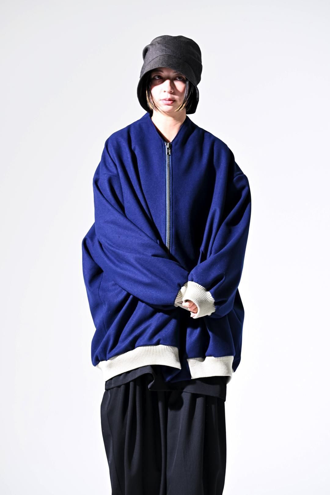 Super100's "尾州" Melton Oversized Zip Blouson