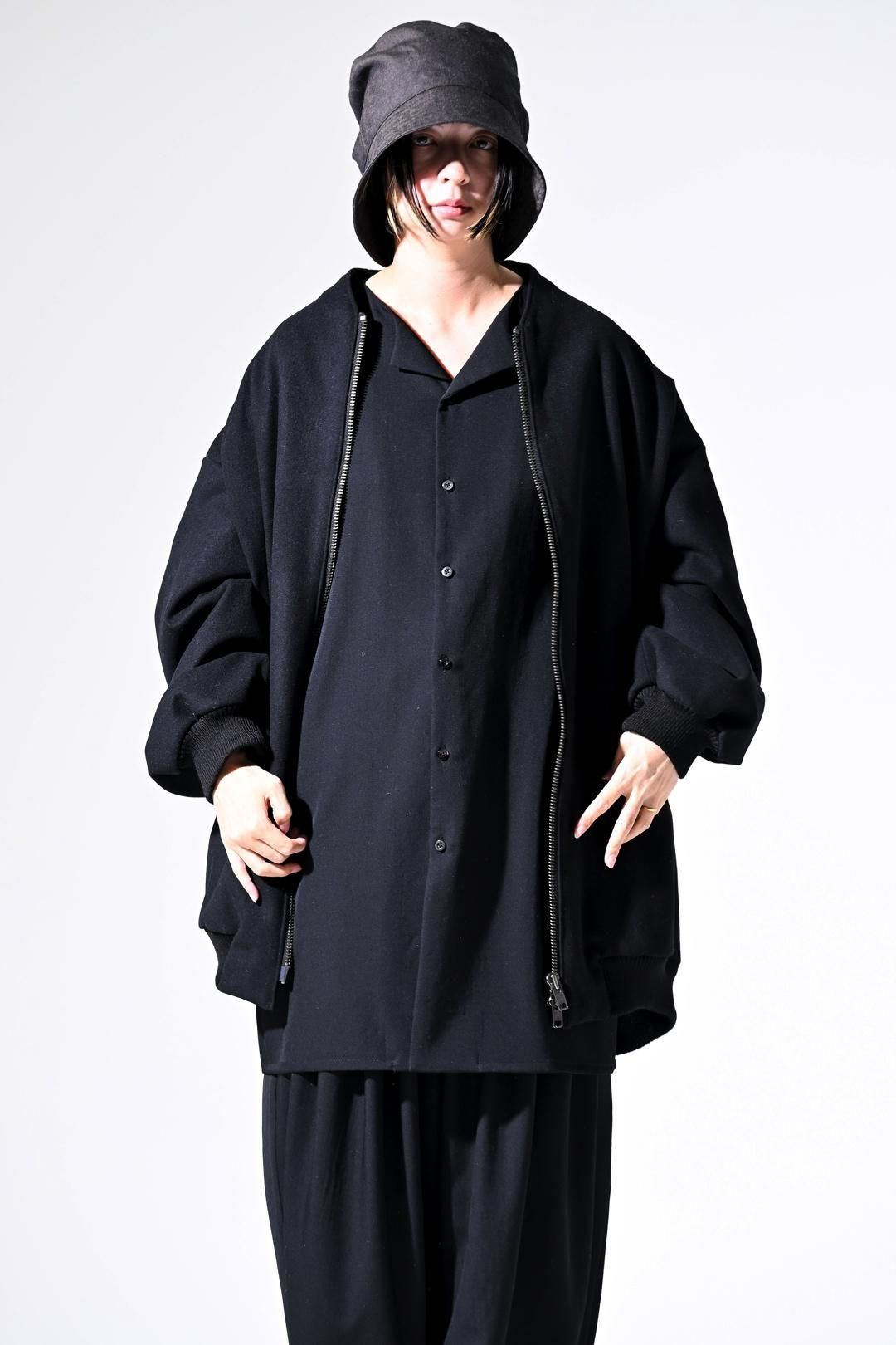 Super100's "尾州" Melton Oversized Zip Blouson
