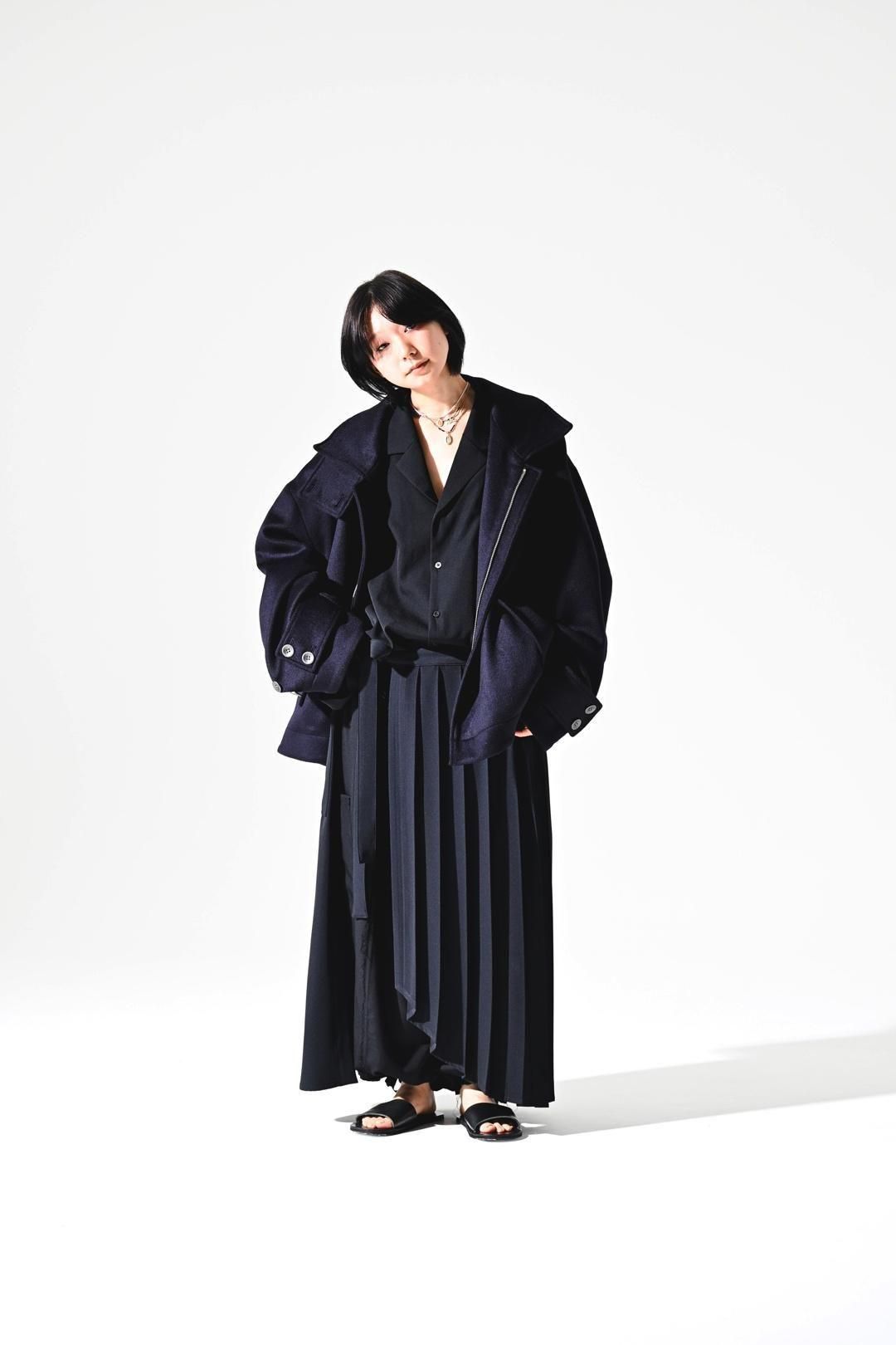 Wool Beaver High-Neck Blouson