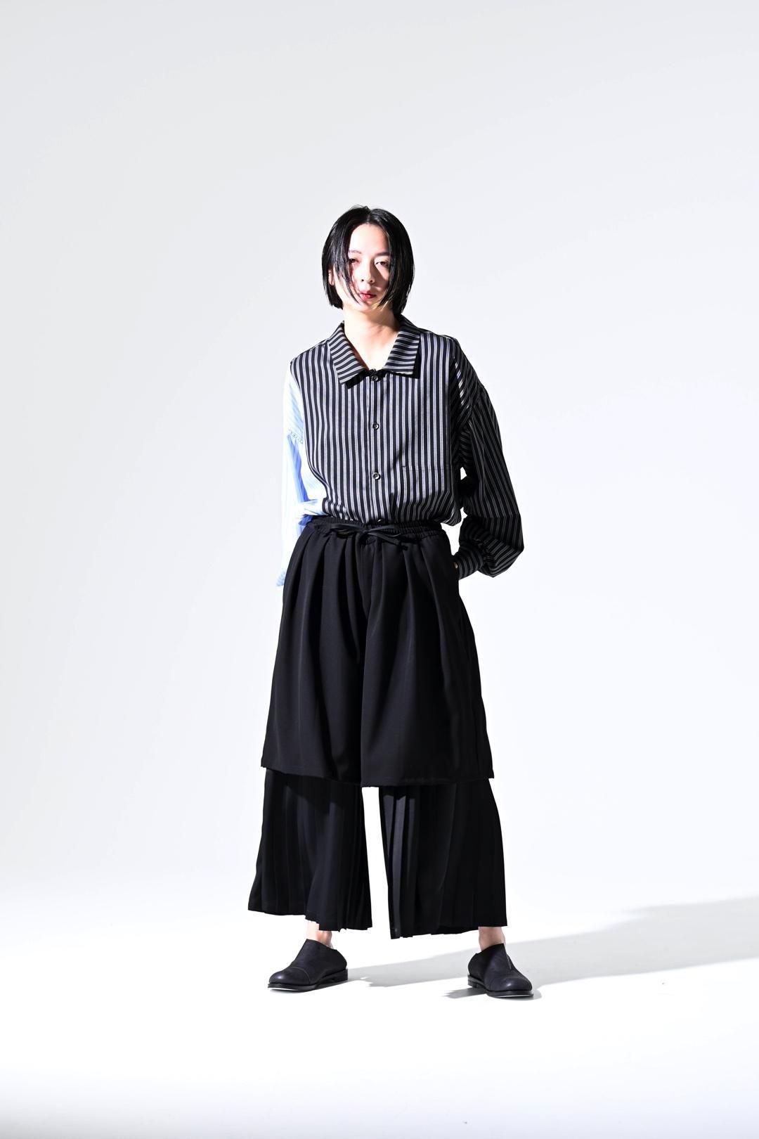 Pleats Layered Tier Pants
