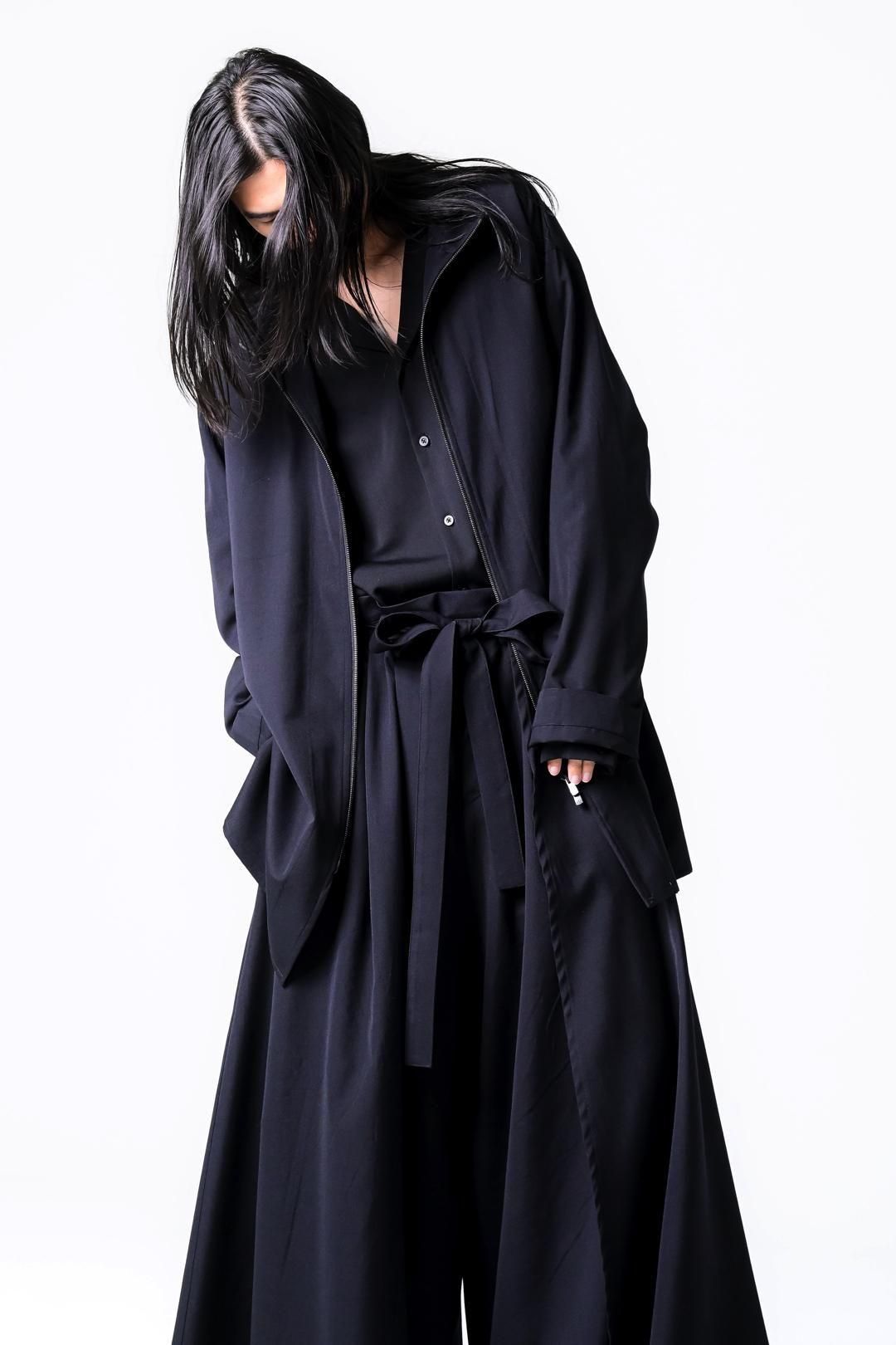 Wool Gabardine Zip Stand Shirt Jacket
