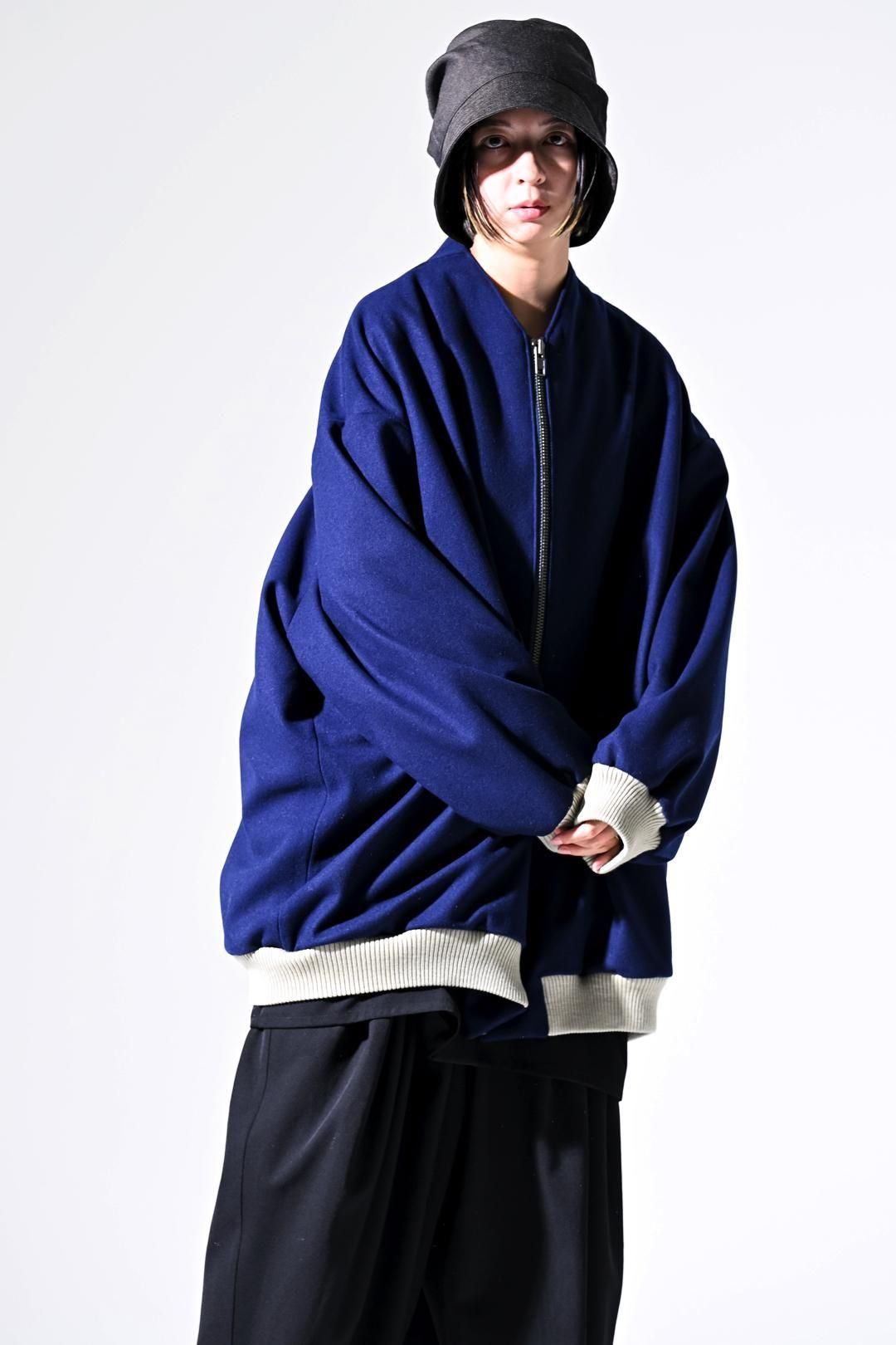 Super100's "尾州" Melton Oversized Zip Blouson