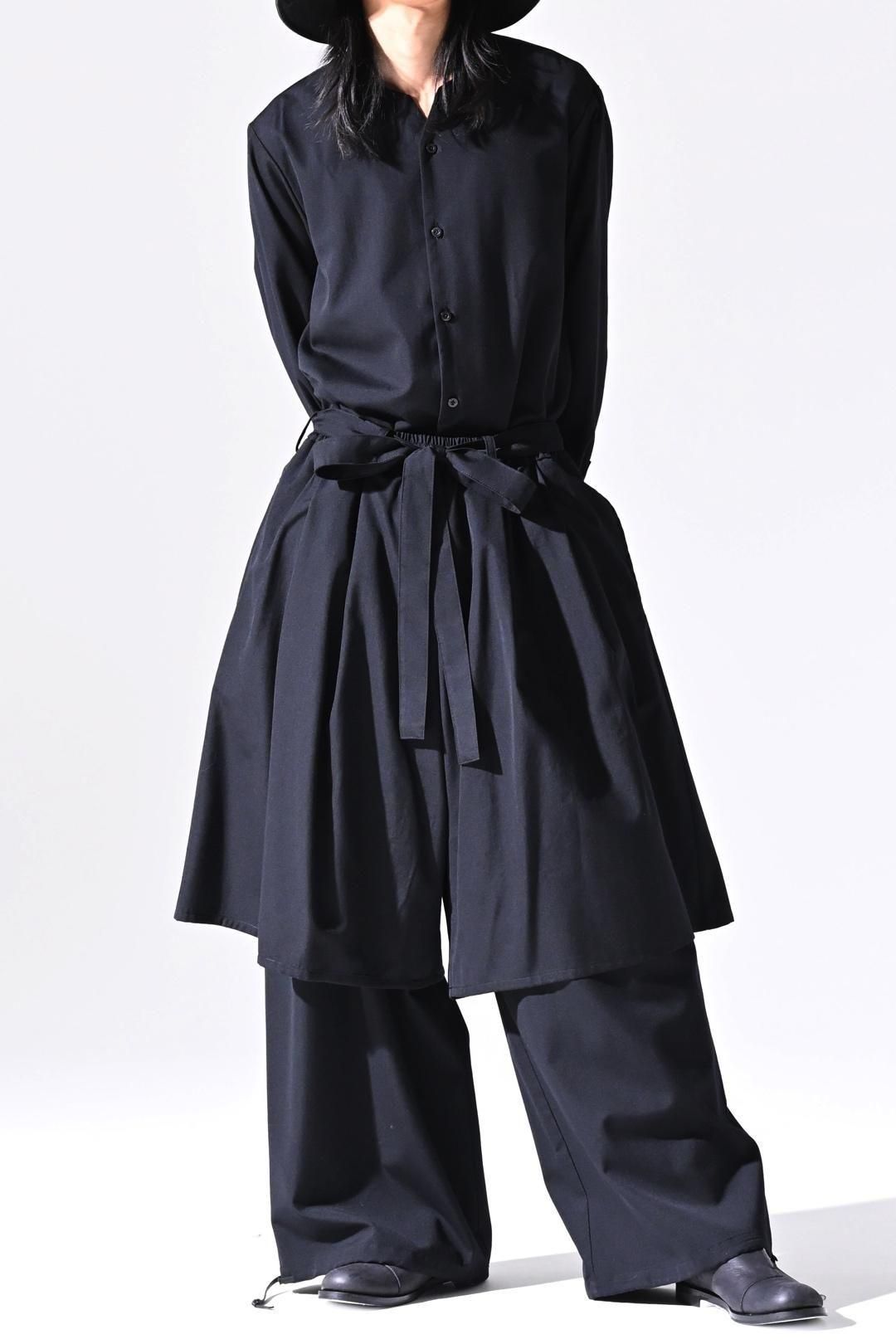 Wool Gabardine Double Layered Pants