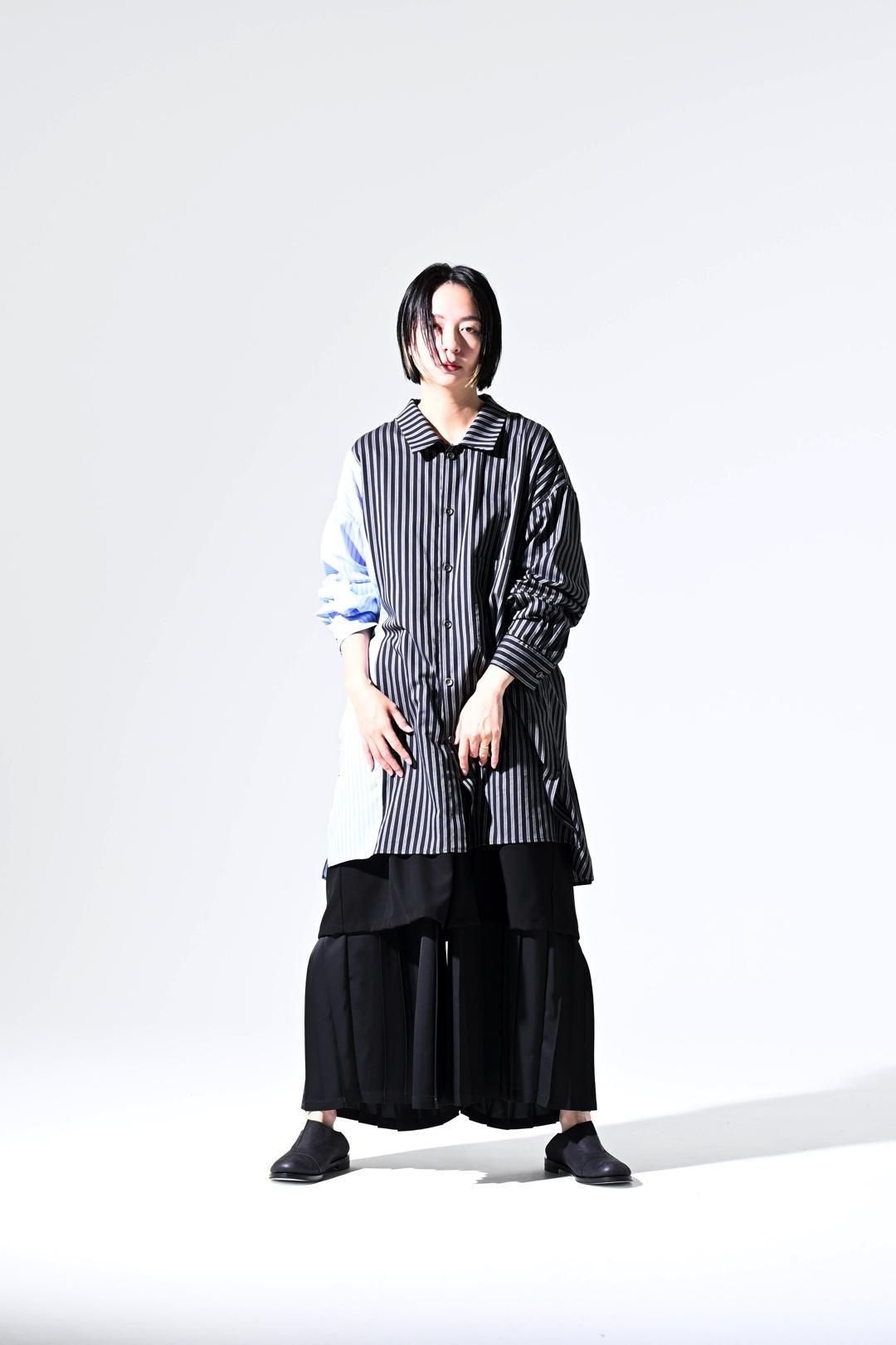 Pleats Layered Tier Pants