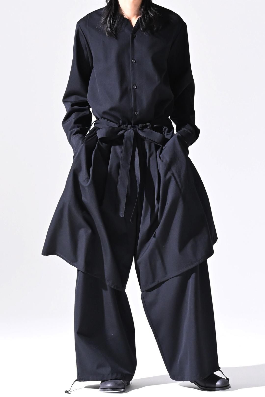 Wool Gabardine Double Layered Pants