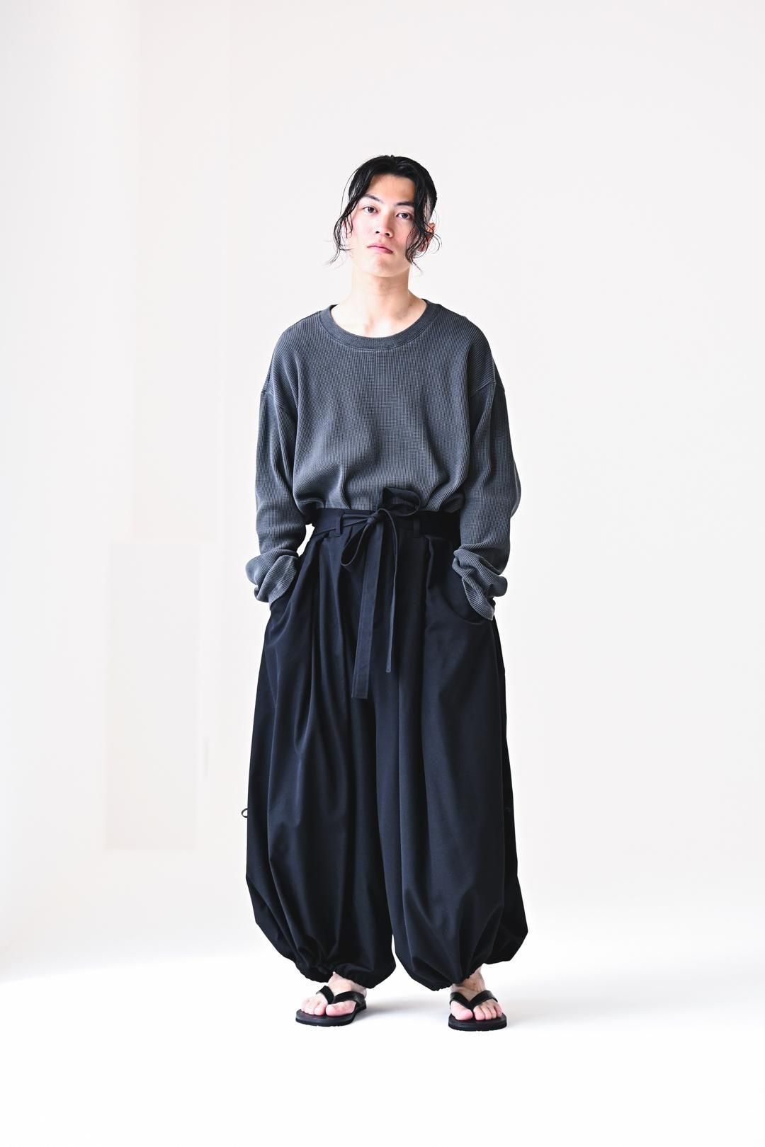 Wool Gabardine KIMONO Balloon Pants