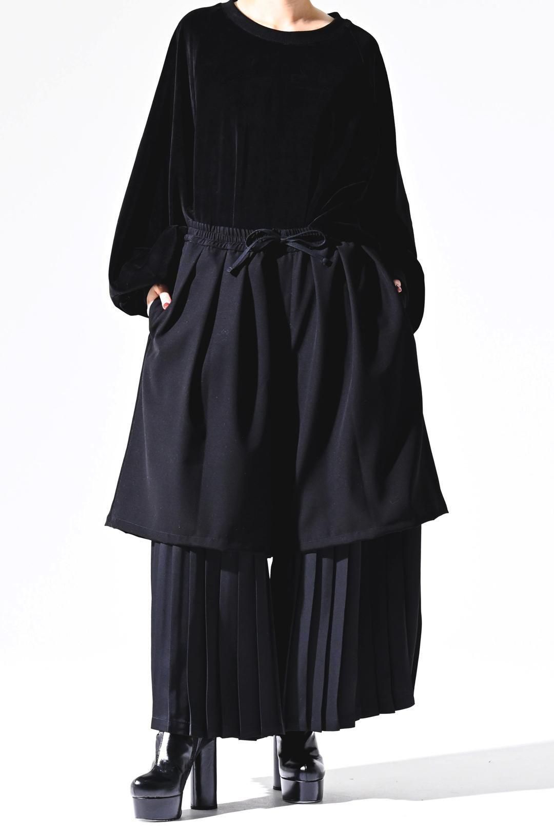 Pleats Layered Tier Pants