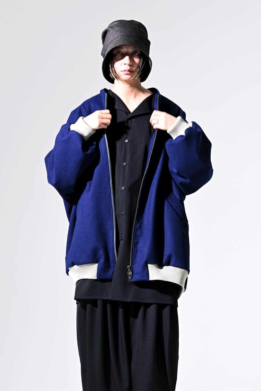 Super100's "尾州" Melton Oversized Zip Blouson