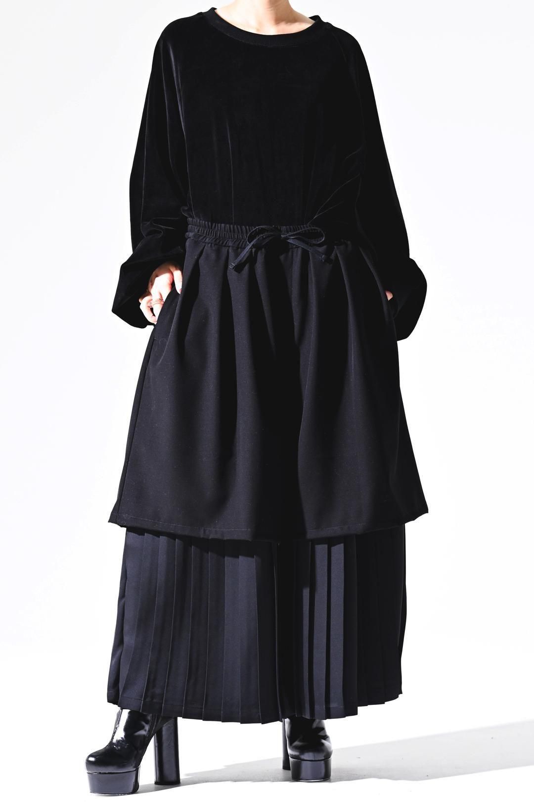 ミュージシャン Layered Pleats Pants /2way Frill Shirts Pleats Layered Tier Pants
