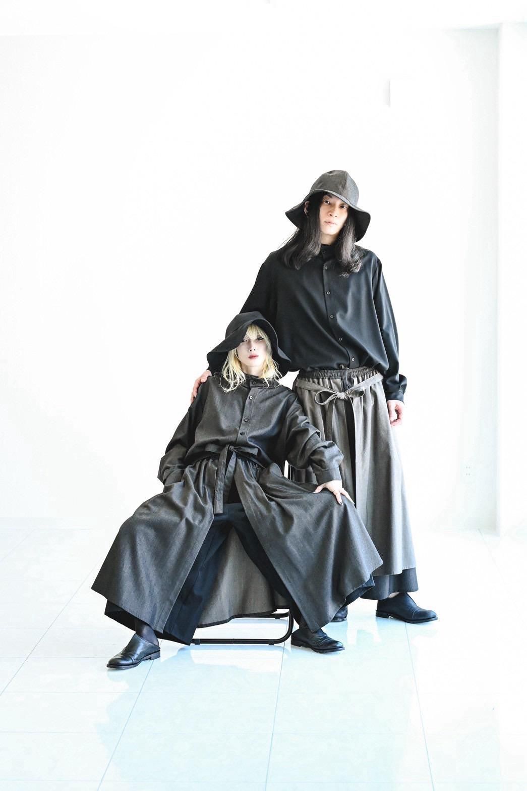 Wool Gabardine Stand Collar Shirt