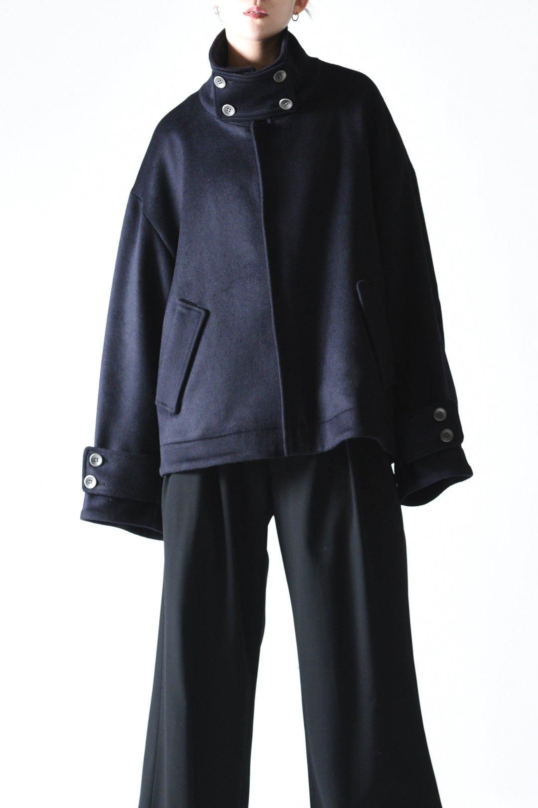 Wool Beaver High-Neck Blouson