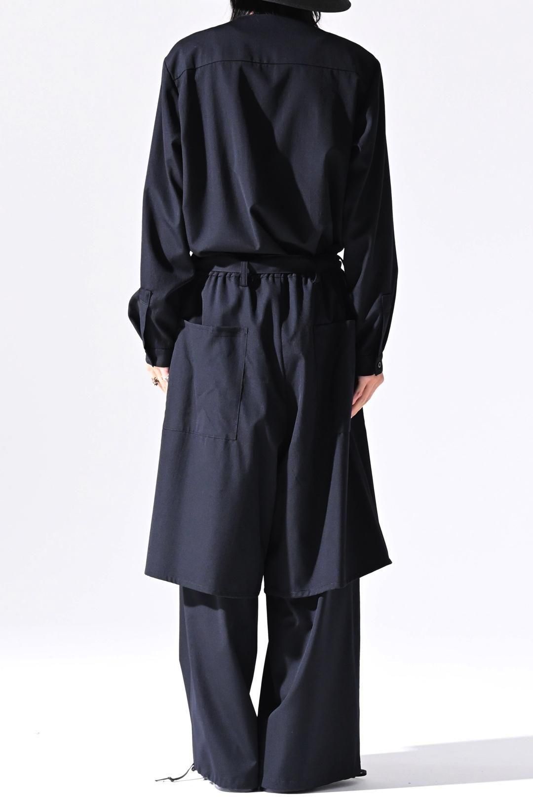 Wool Gabardine Double Layered Pants