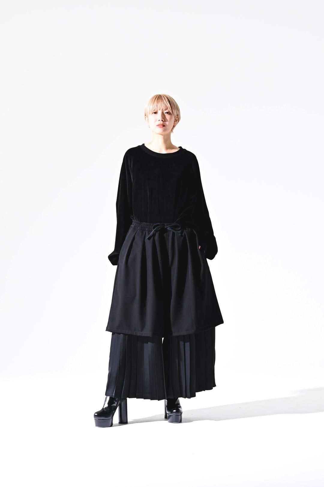 Pleats Layered Tier Pants