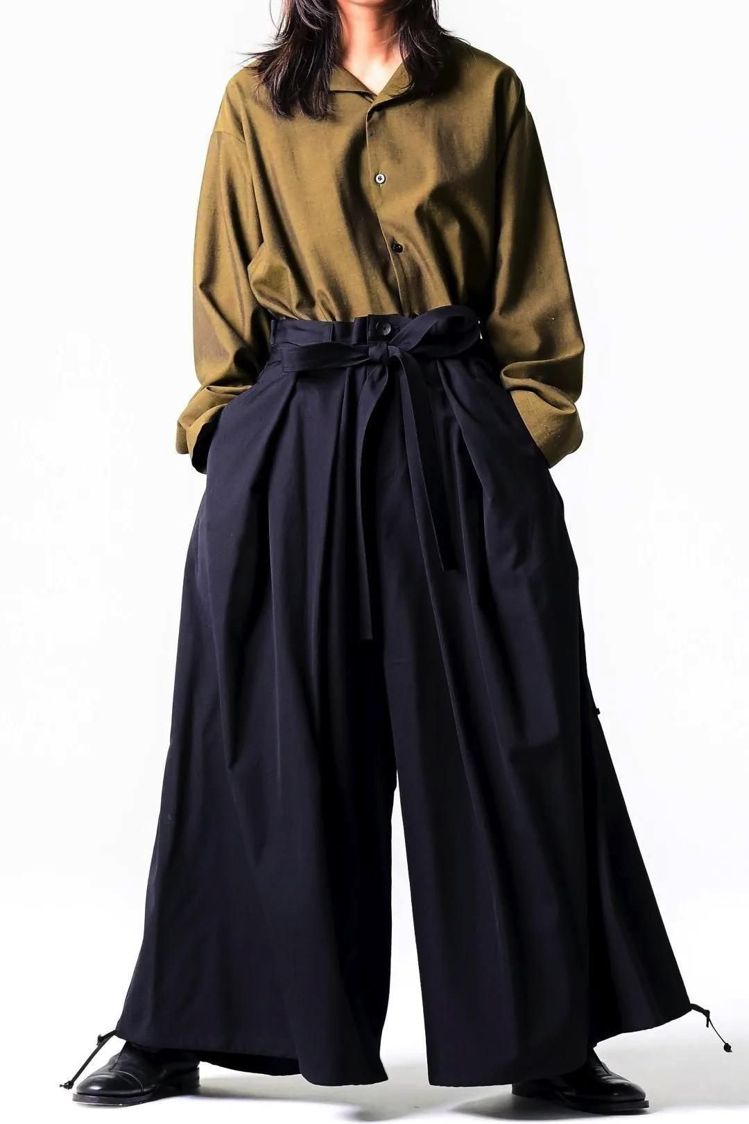 Wool Gabardine KIMONO Balloon Pants