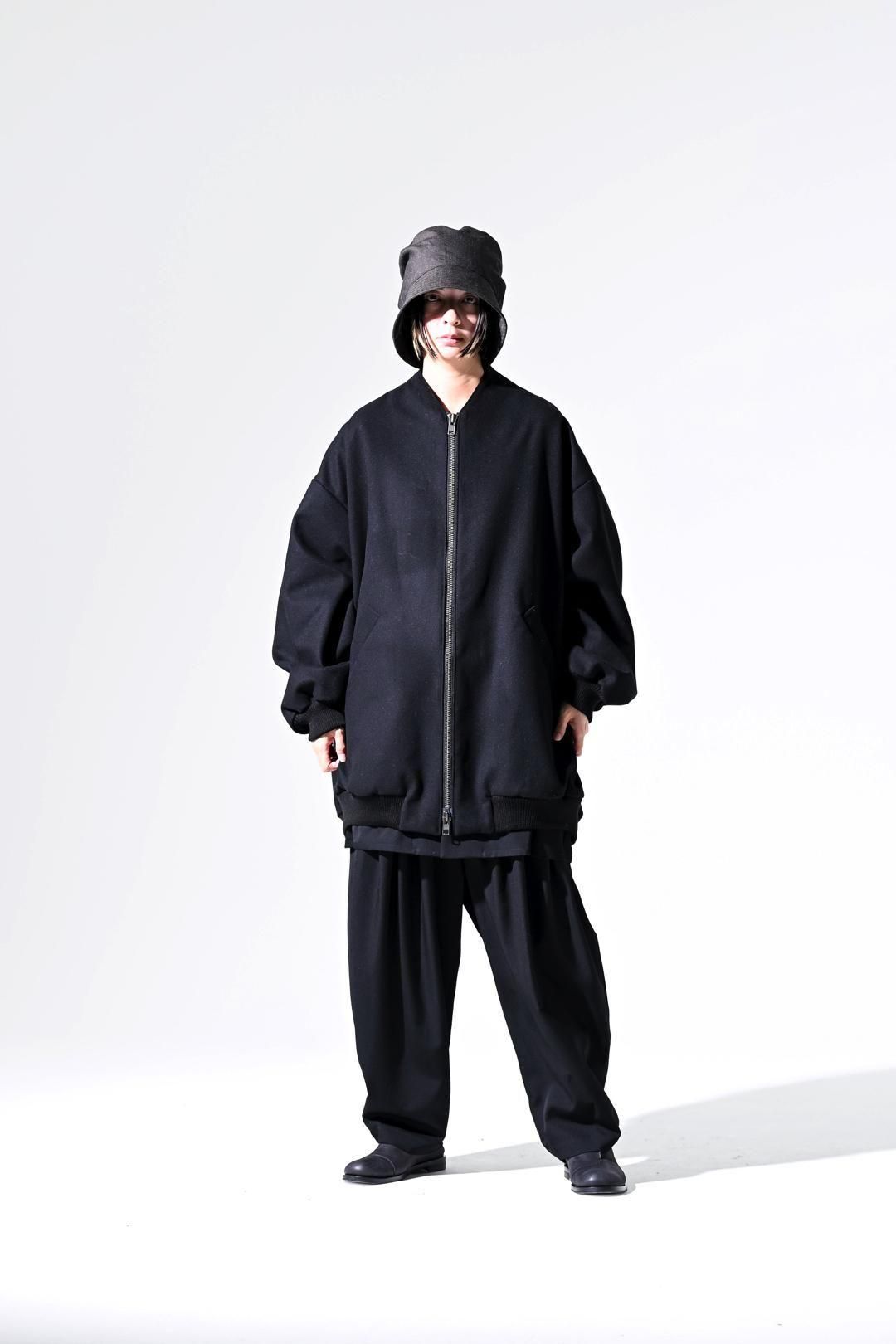 Super100's "尾州" Melton Oversized Zip Blouson