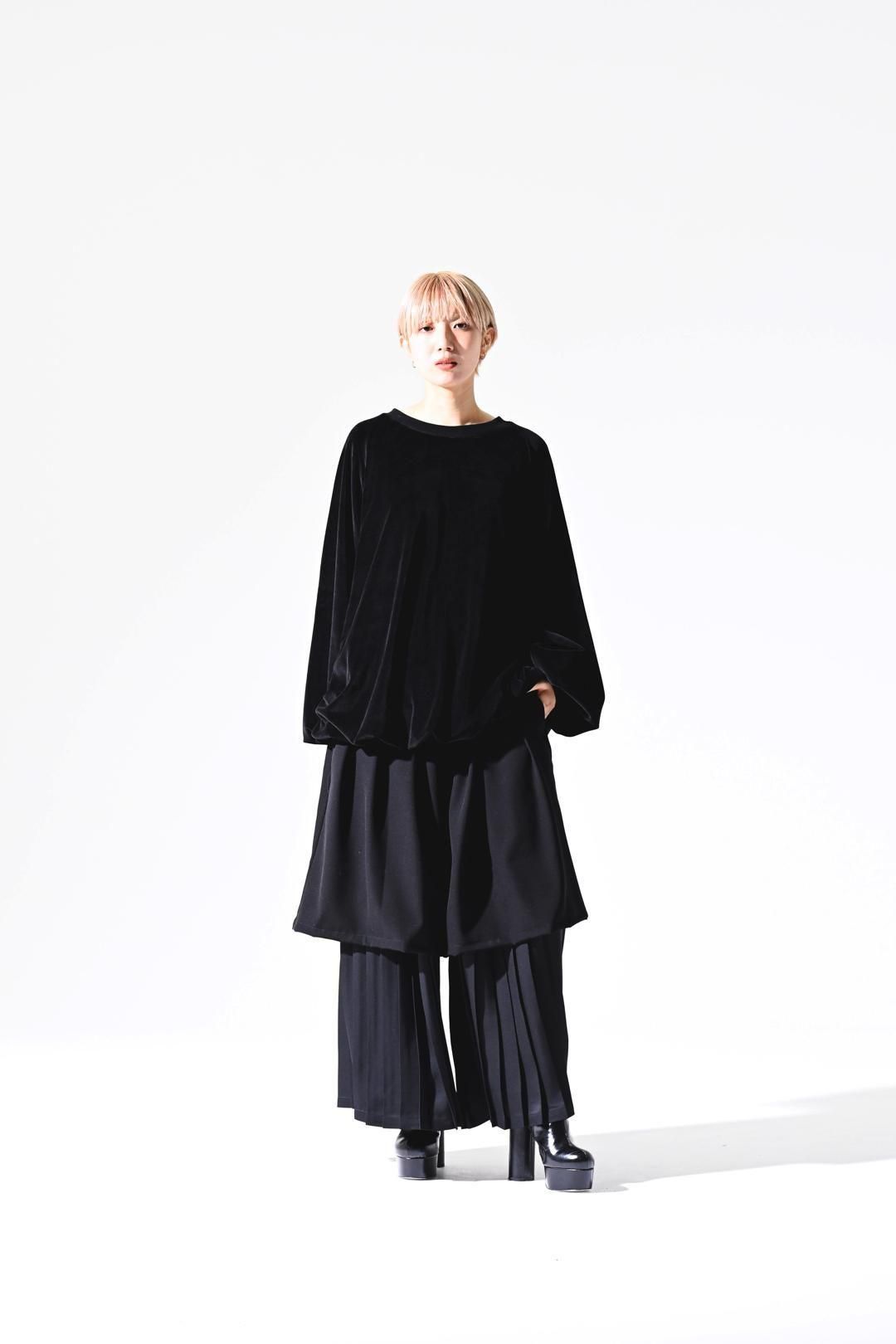 ミュージシャン Layered Pleats Pants /2way Frill Shirts Pleats Layered Tier Pants
