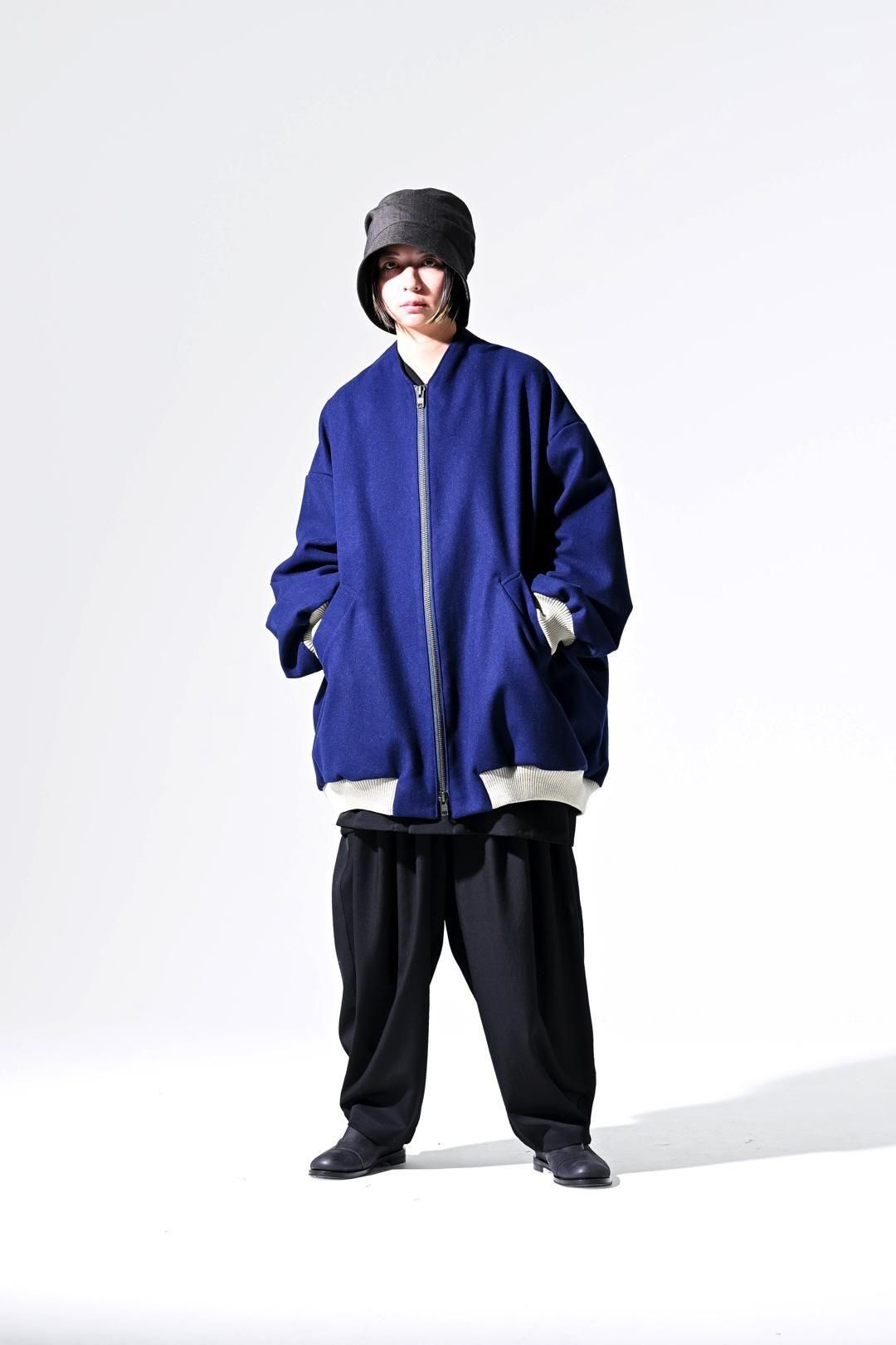 Super100's "尾州" Melton Oversized Zip Blouson