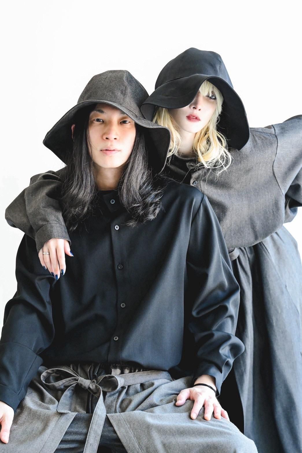 Wool Gabardine Stand Collar Shirt