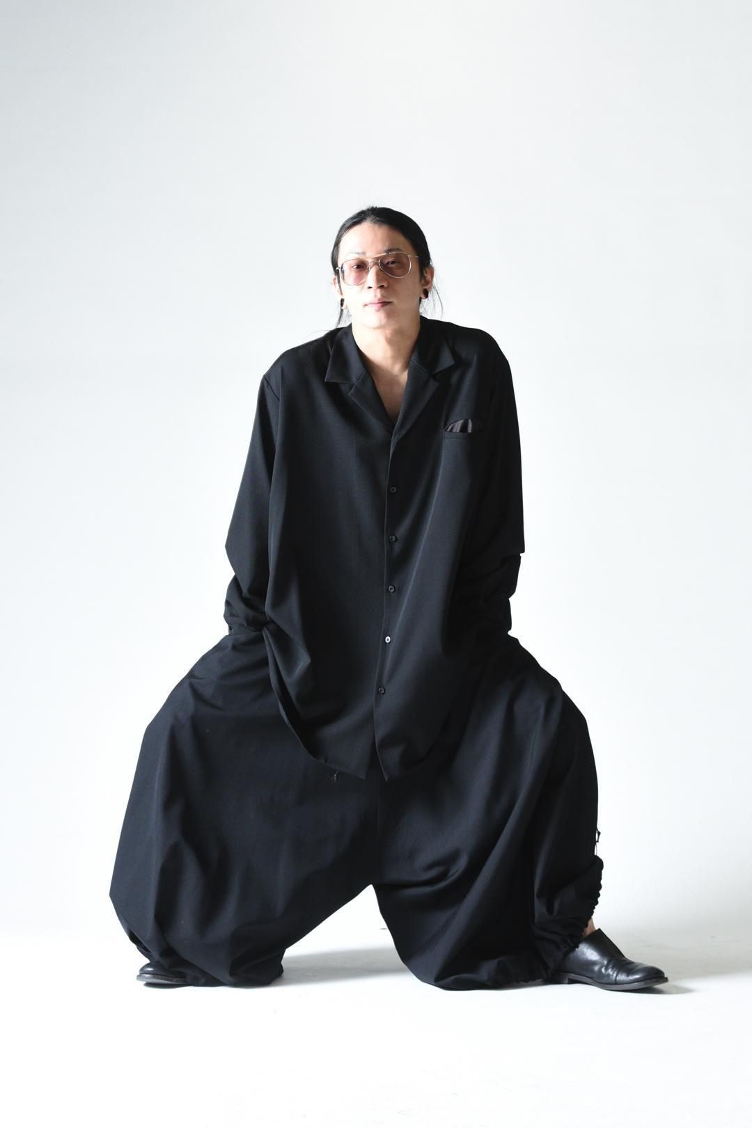 Wool Gabardine Drape Oversized 開襟 Shirt